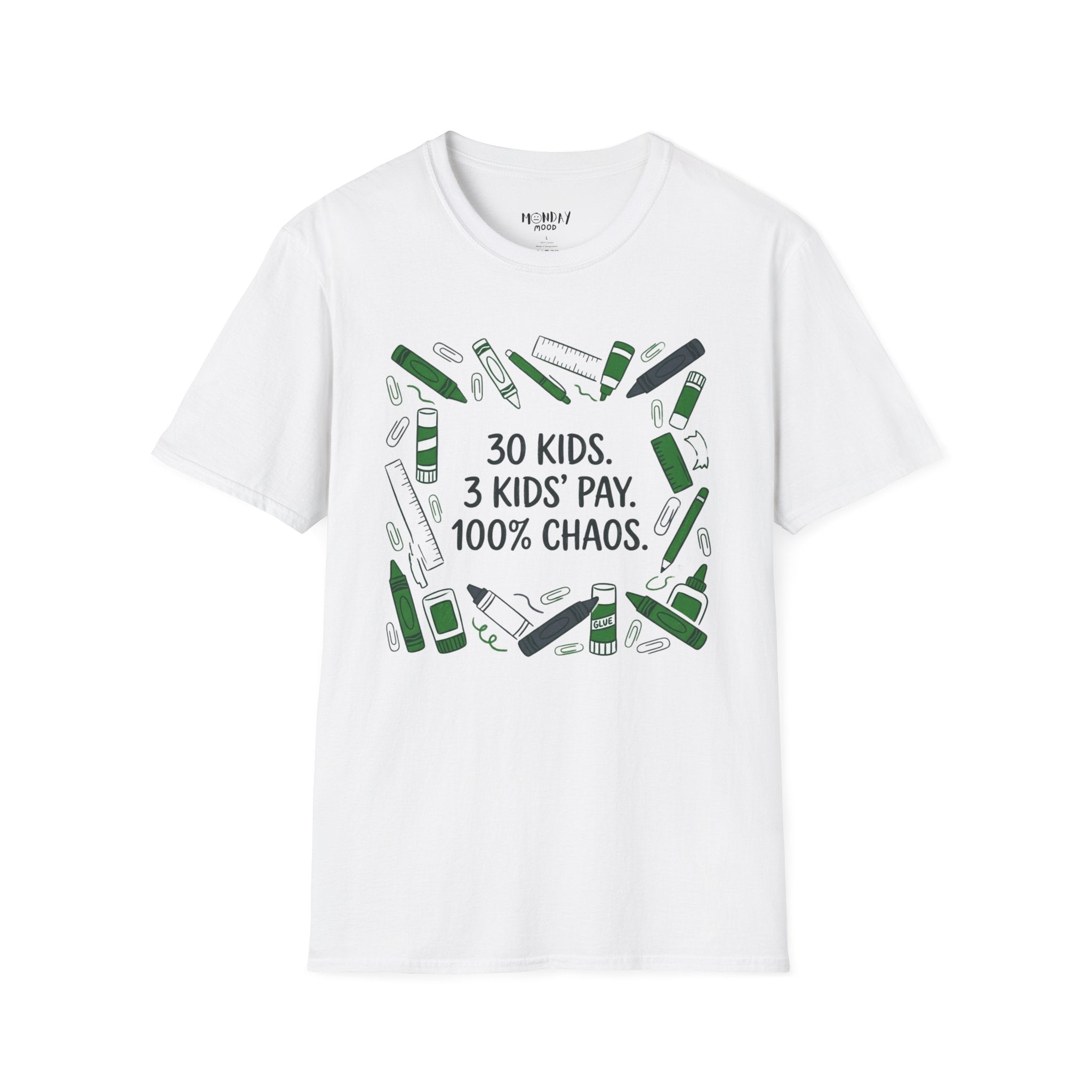 30 Kids. 3 Kids' Pay. 100% Chaos T-Shirt