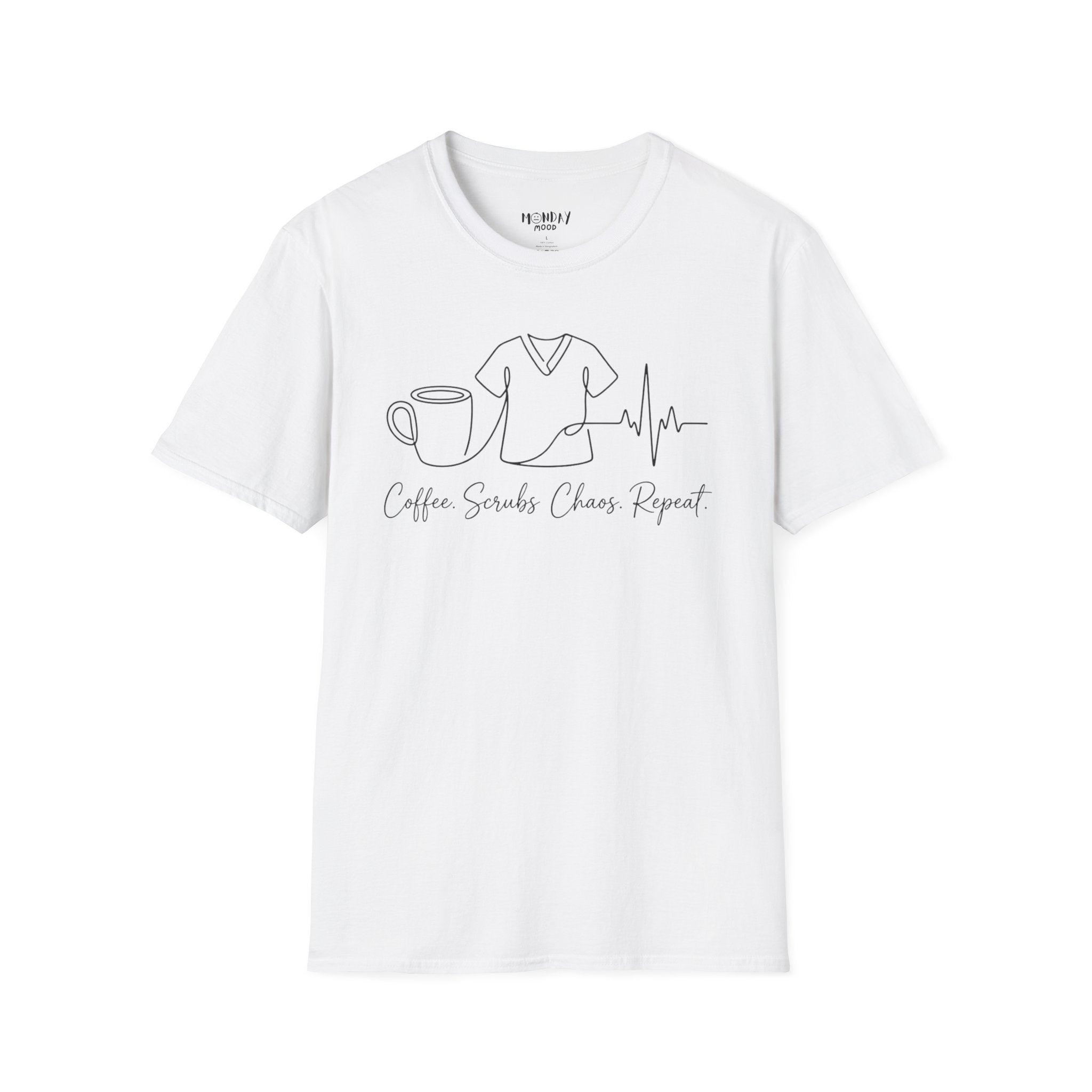 Coffee Scrubs Chaos Repeat T-Shirt