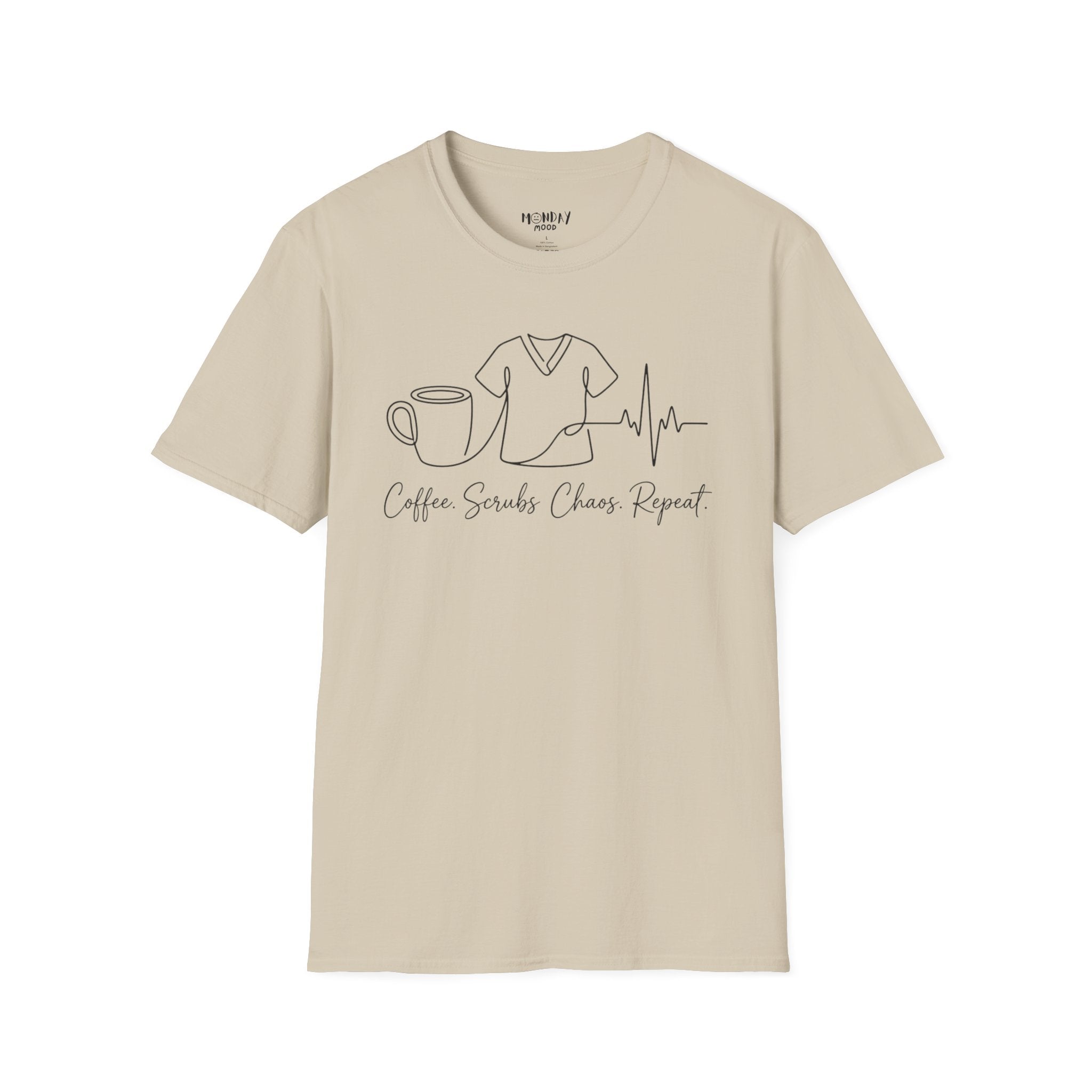 Coffee Scrubs Chaos Repeat T-Shirt