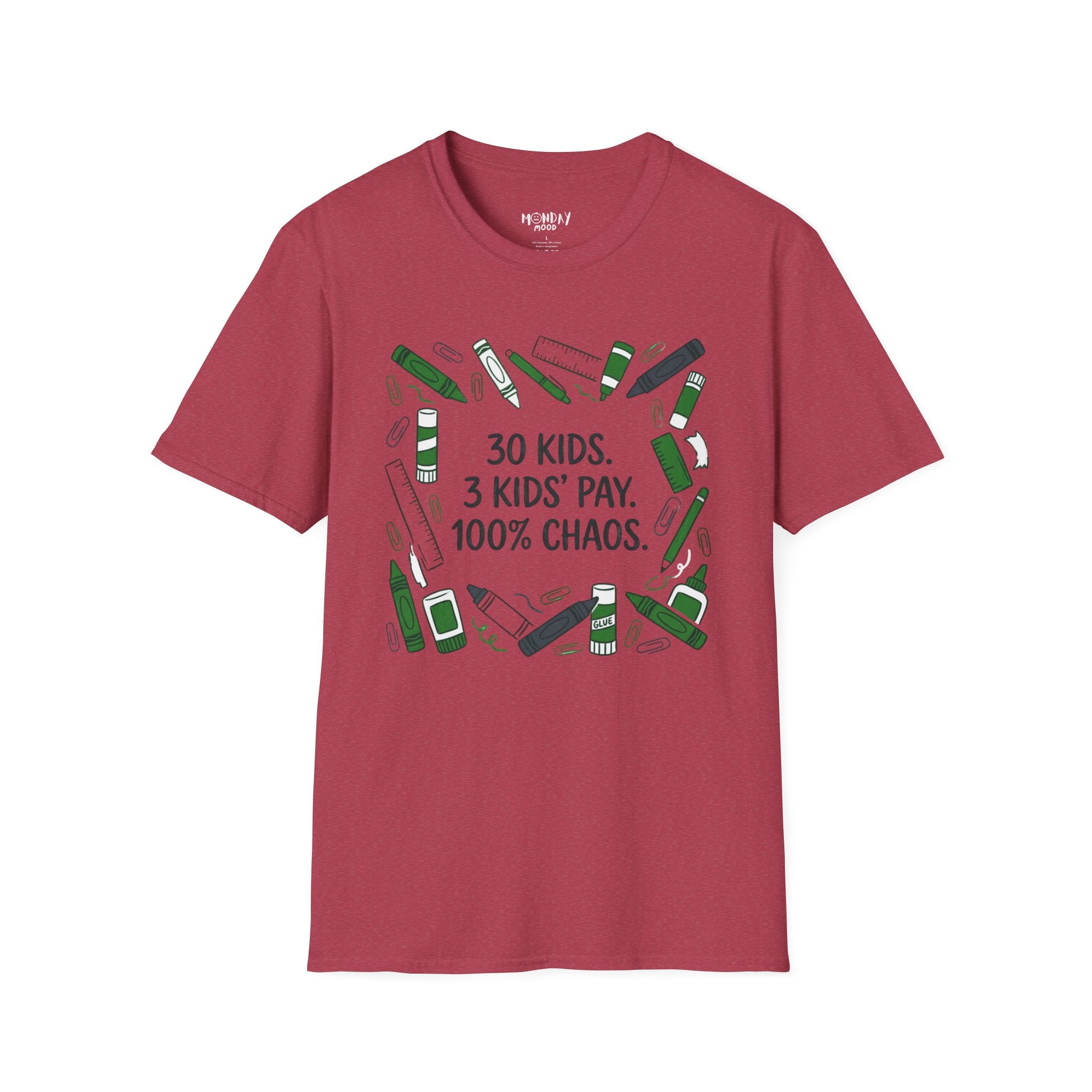 30 Kids. 3 Kids' Pay. 100% Chaos T-Shirt