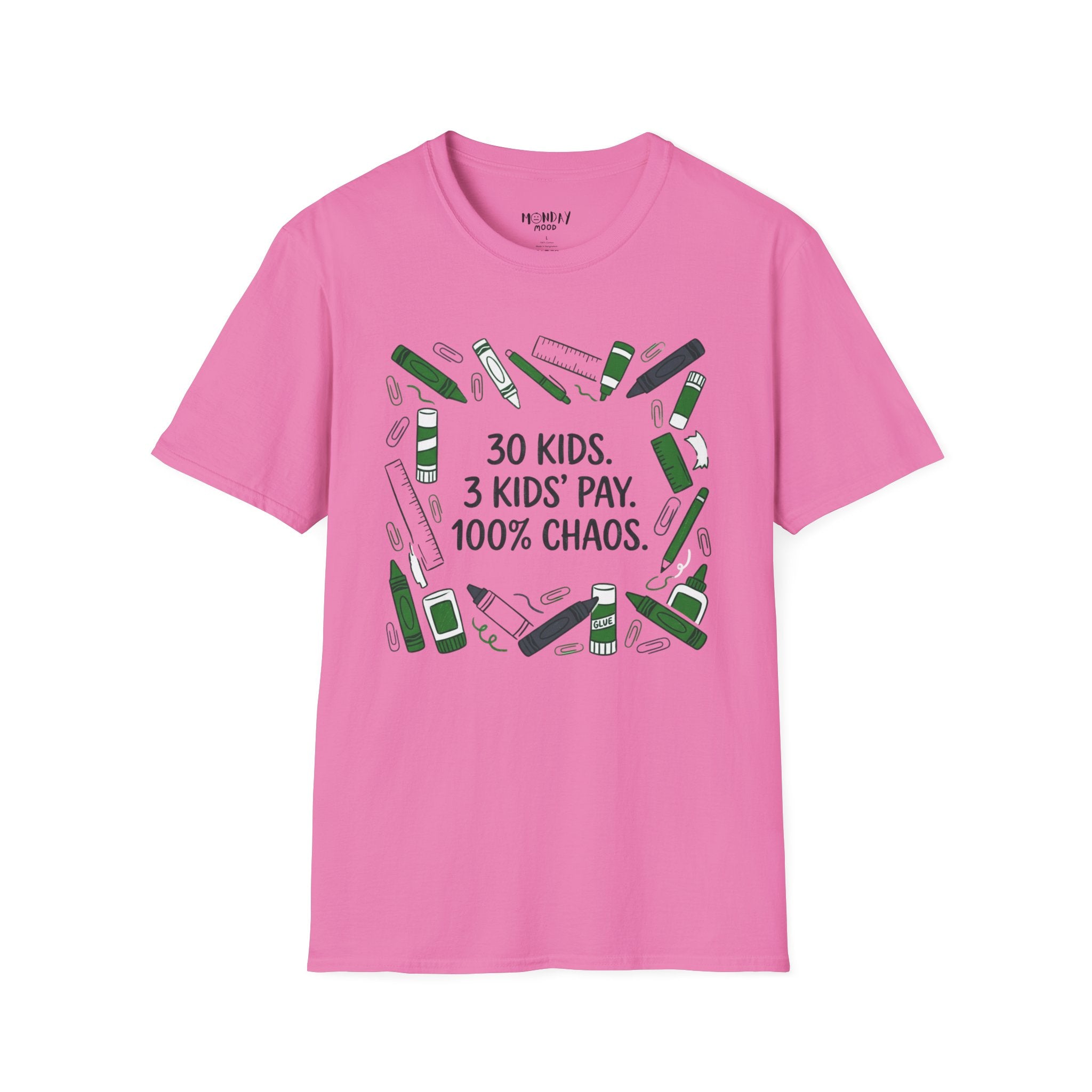 30 Kids. 3 Kids' Pay. 100% Chaos T-Shirt