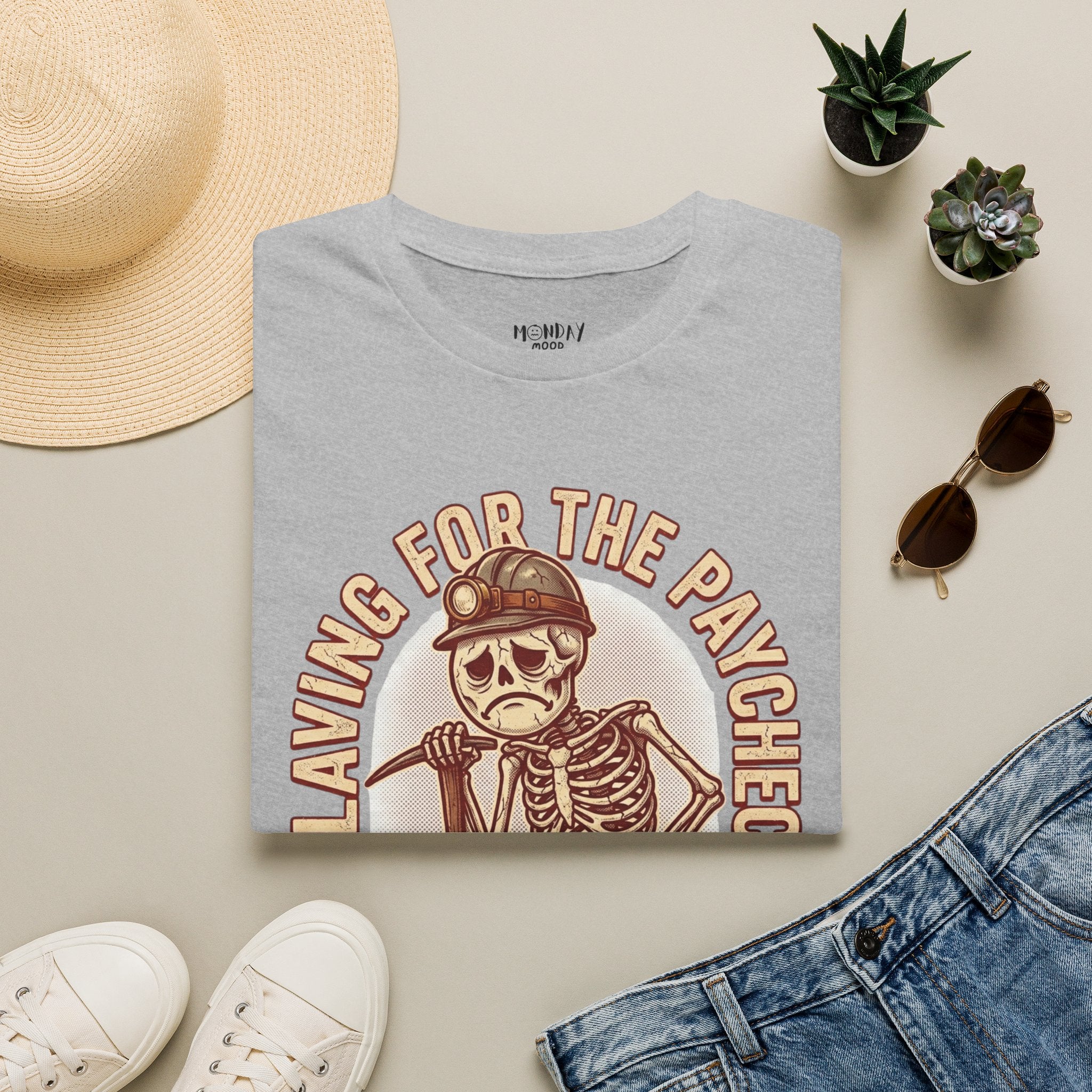 Slaving For The Paycheck Buried In Work T-Shirt