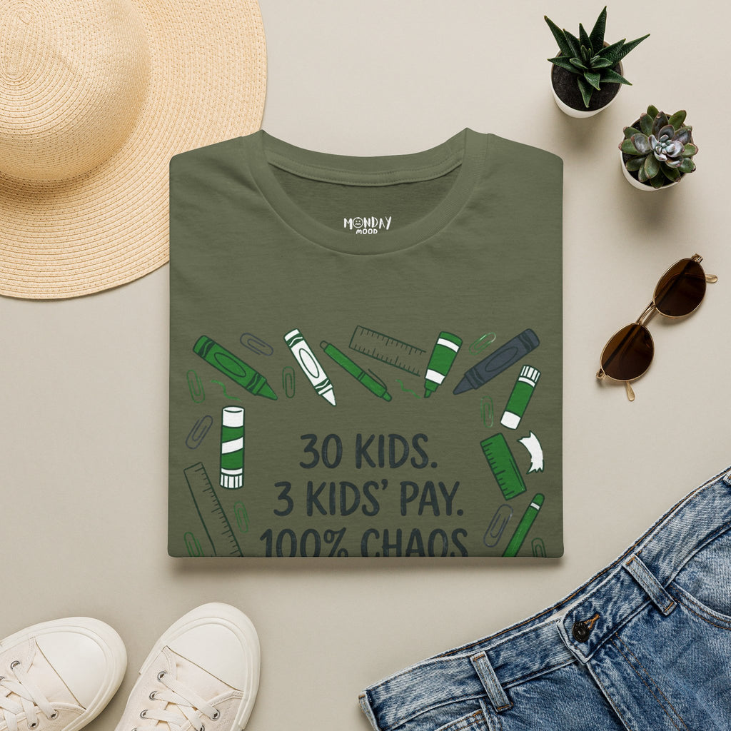 30 Kids. 3 Kids' Pay. 100% Chaos T-Shirt