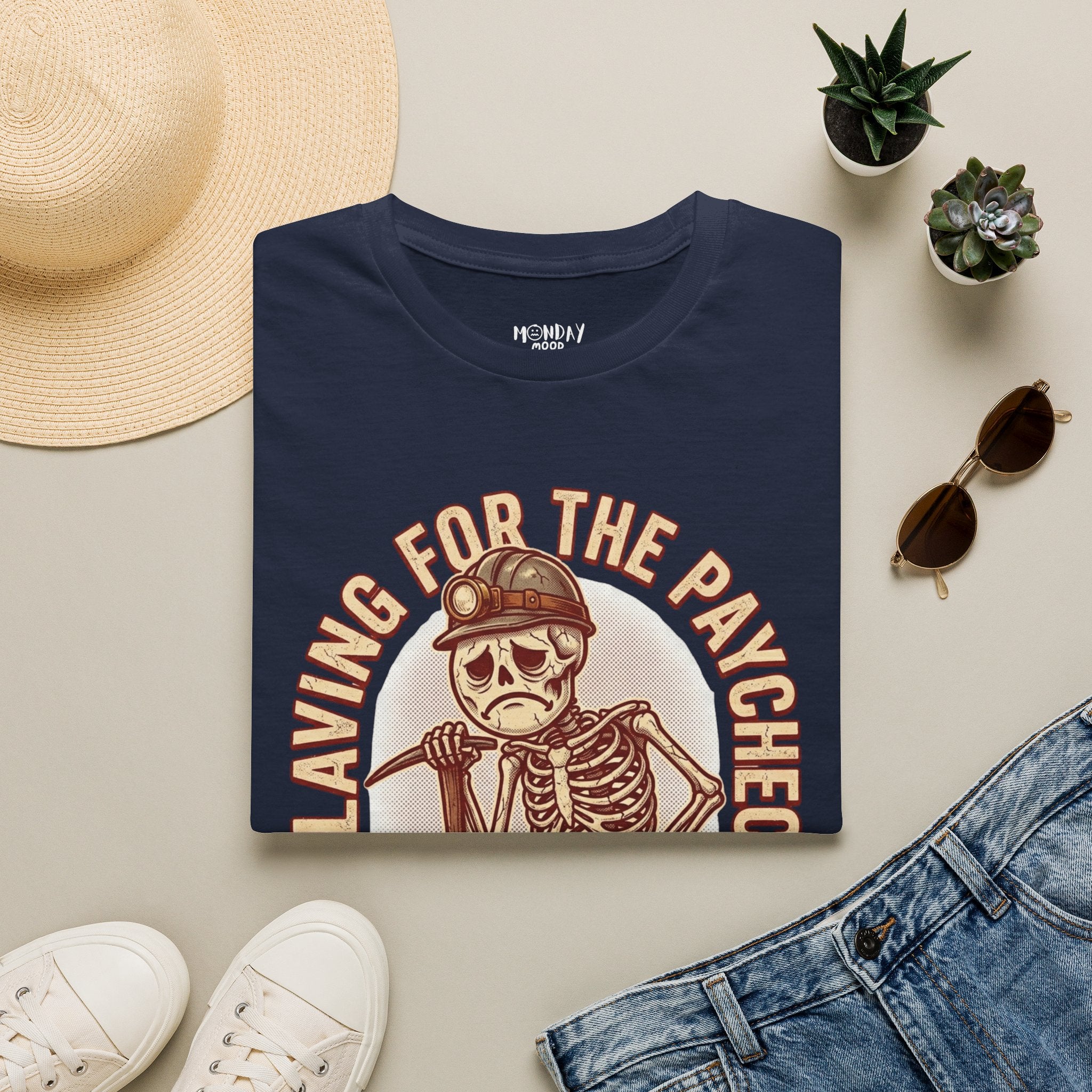 Slaving For The Paycheck Buried In Work T-Shirt