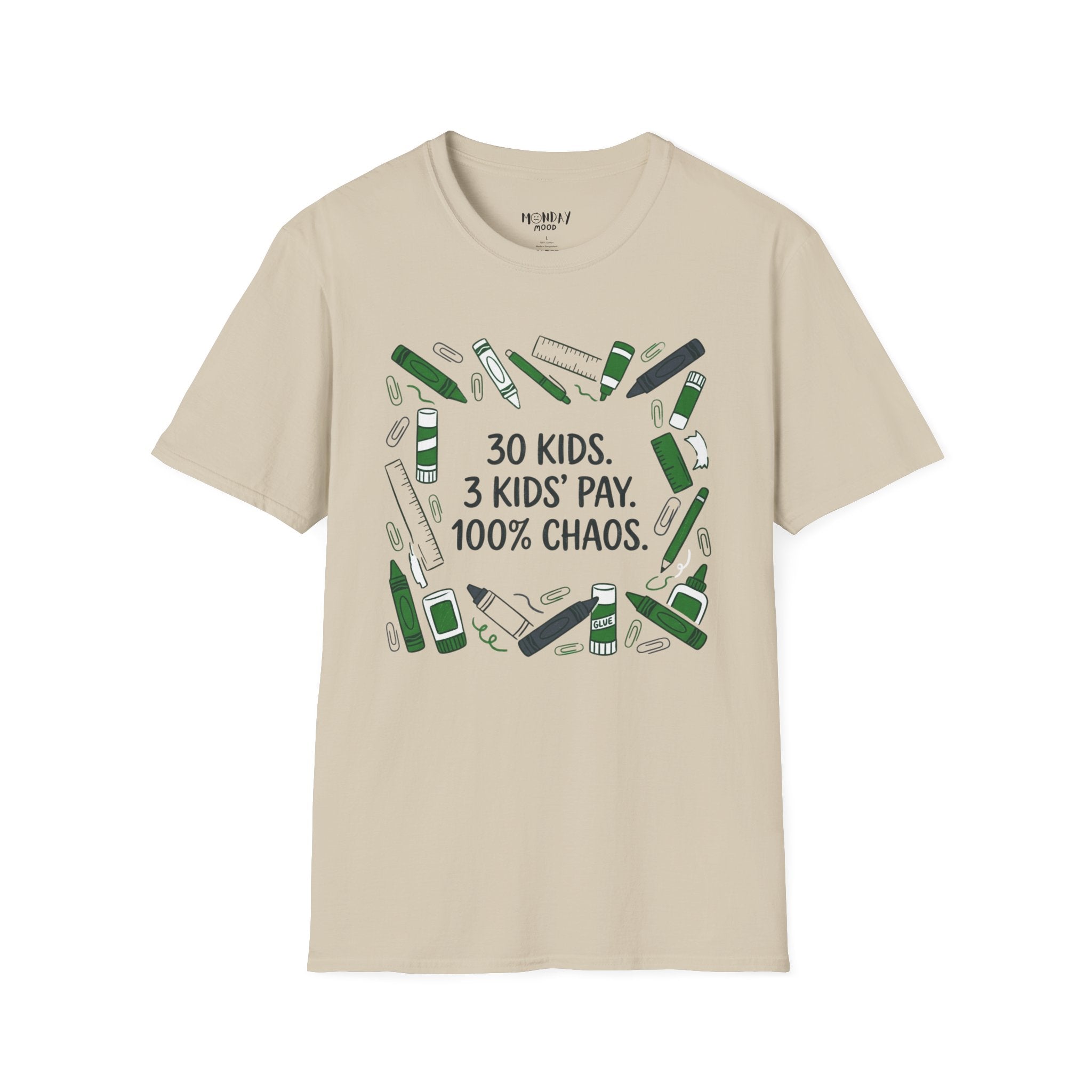 30 Kids. 3 Kids' Pay. 100% Chaos T-Shirt