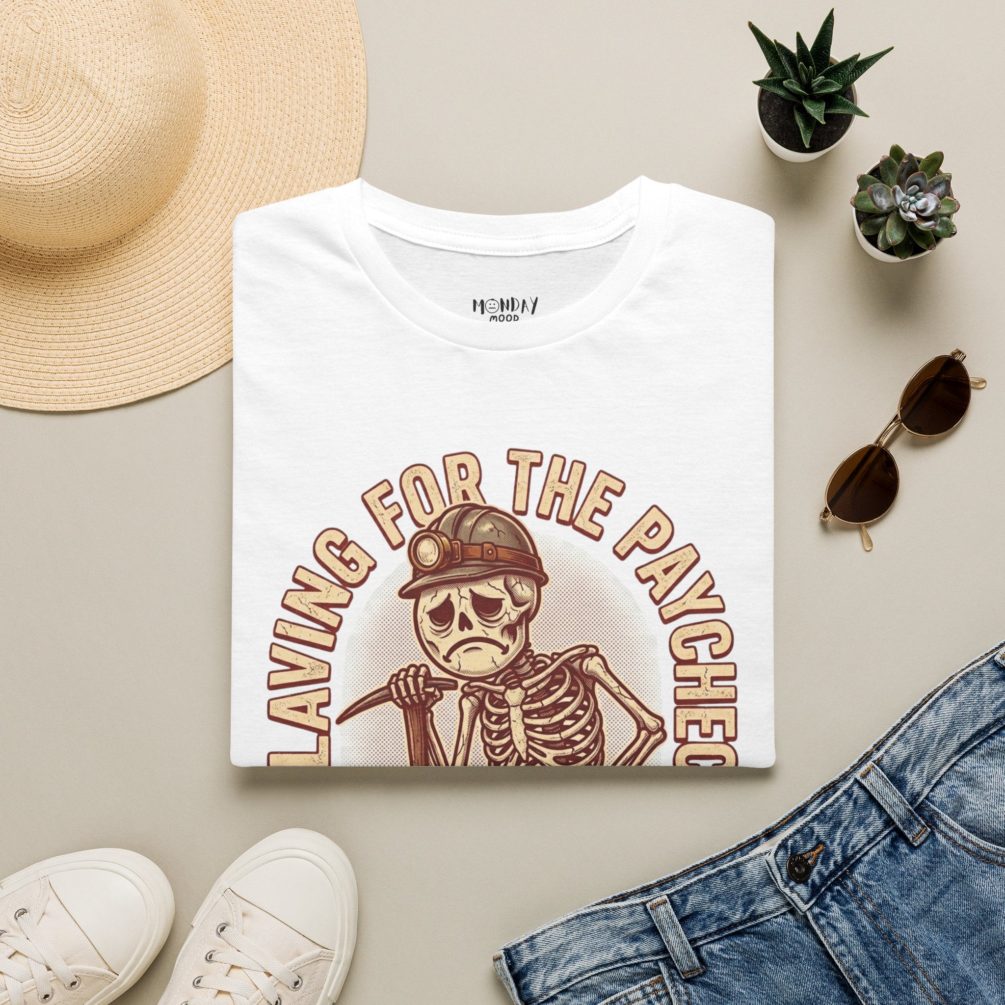 Slaving For The Paycheck Buried In Work T-Shirt