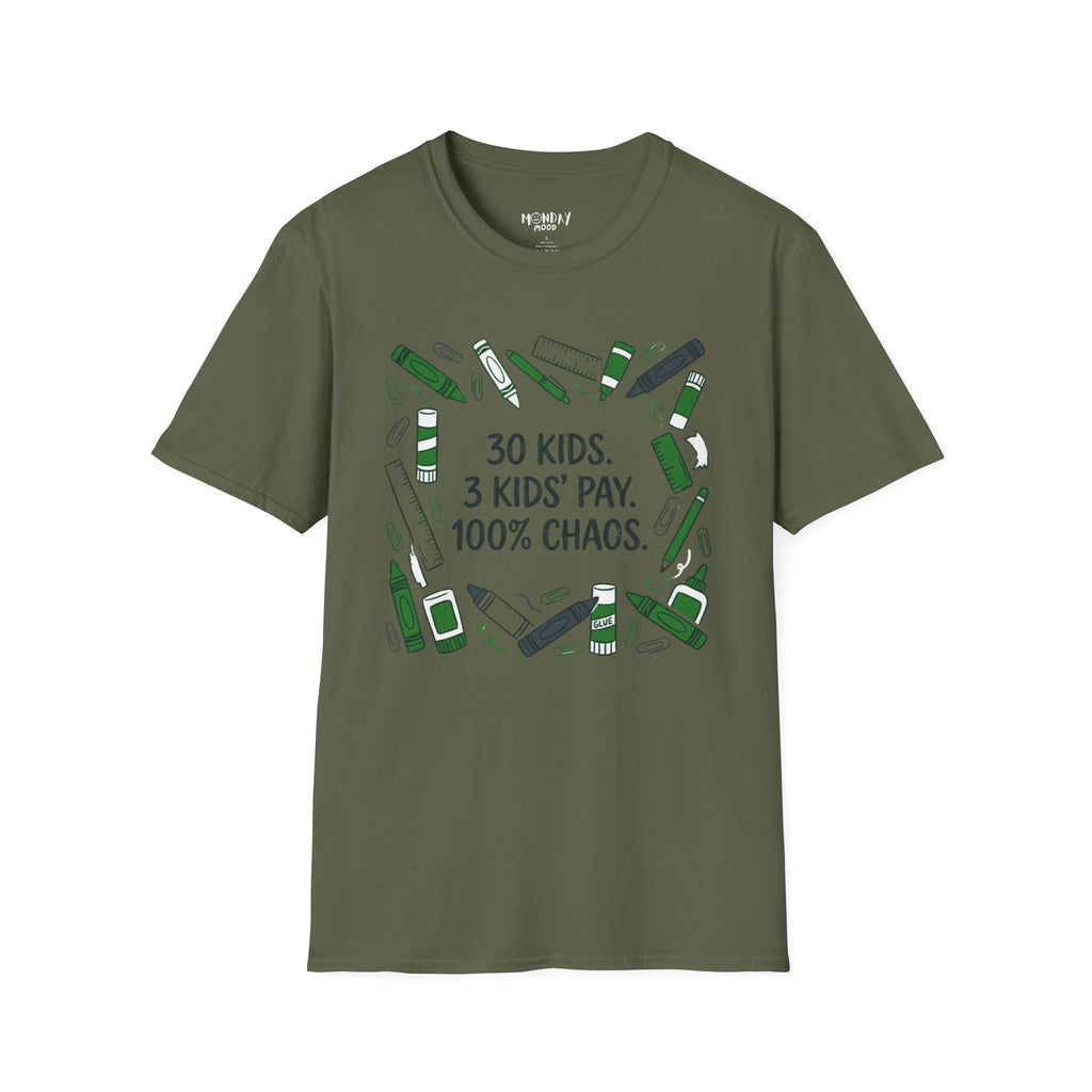 30 Kids. 3 Kids' Pay. 100% Chaos T-Shirt