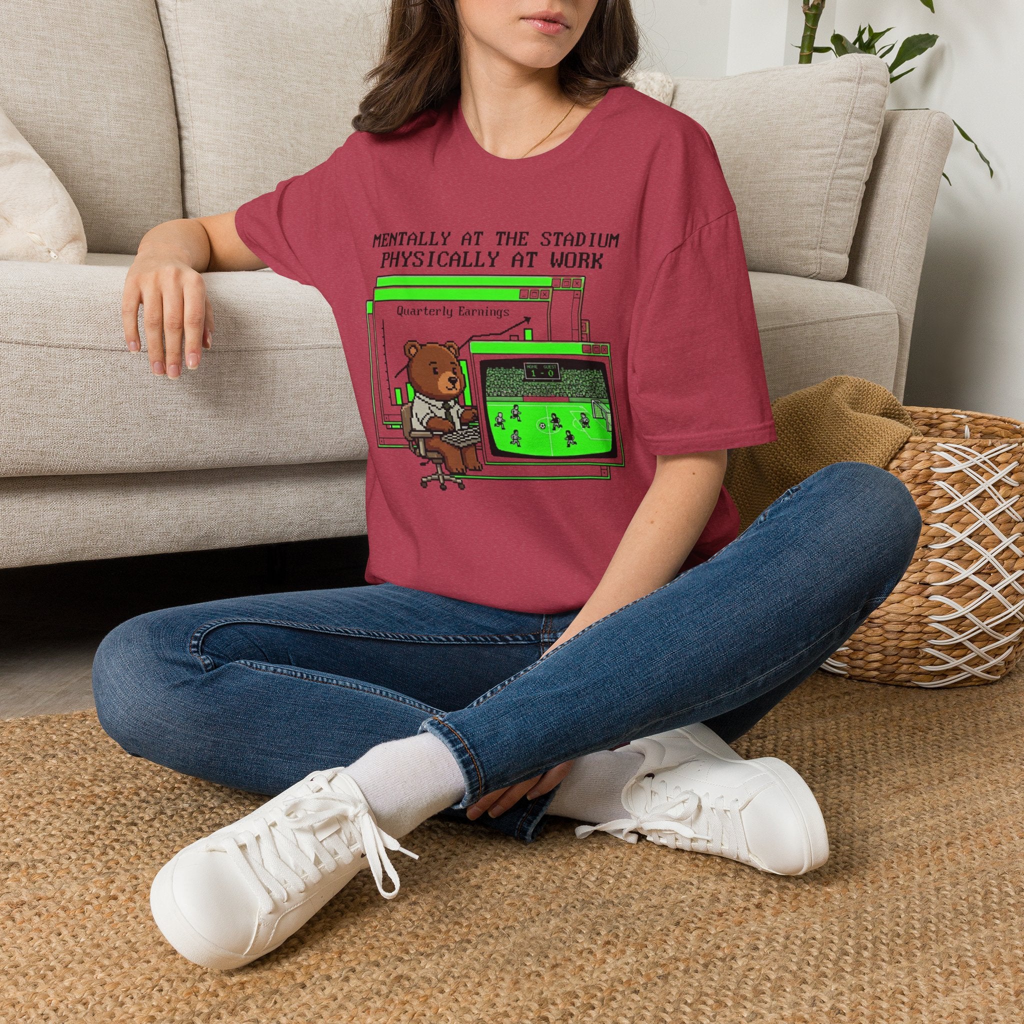 Mentally At The Stadium Physically At Work T-Shirt