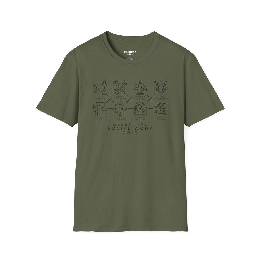 Essential Social Work Grid T-Shirt