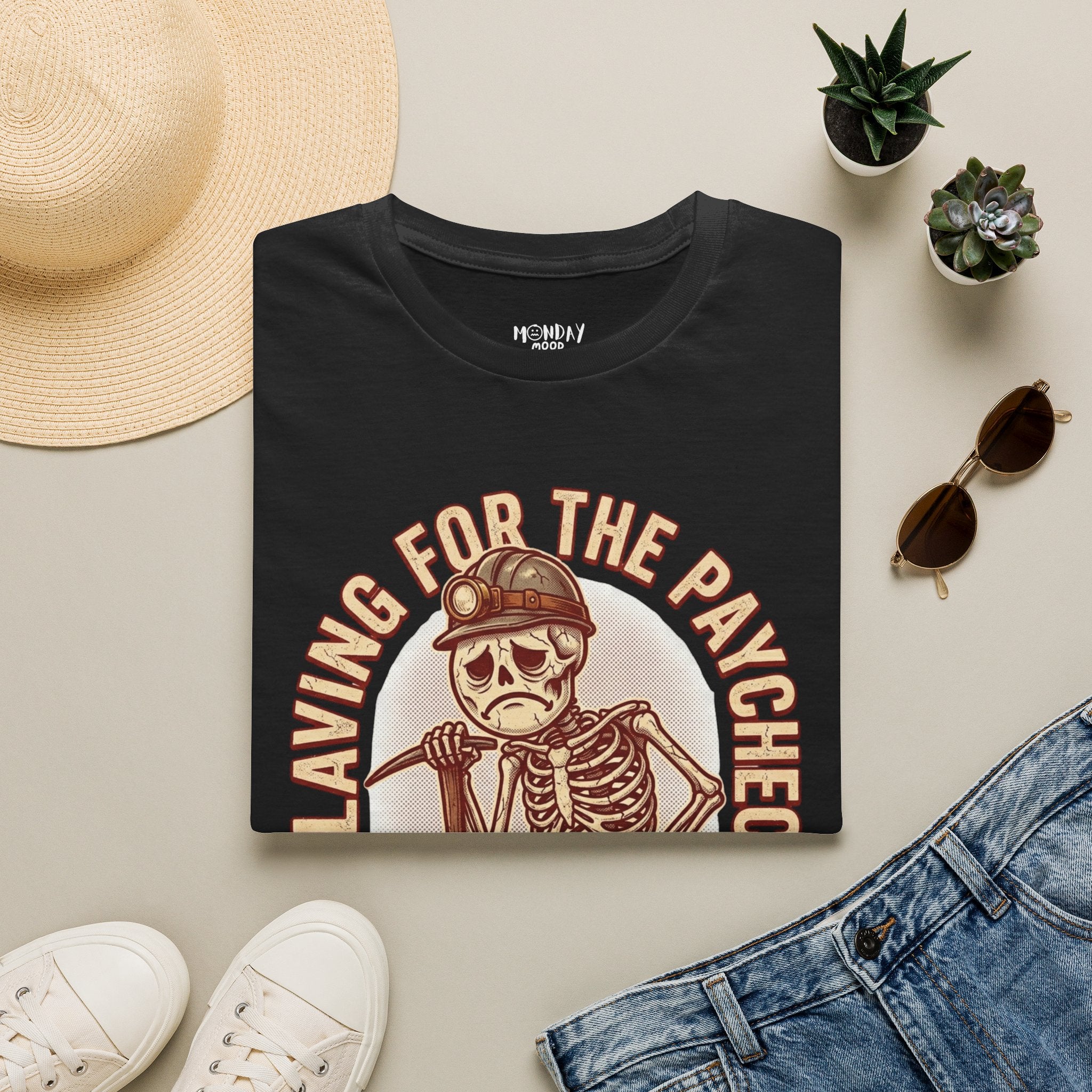 Slaving For The Paycheck Buried In Work T-Shirt