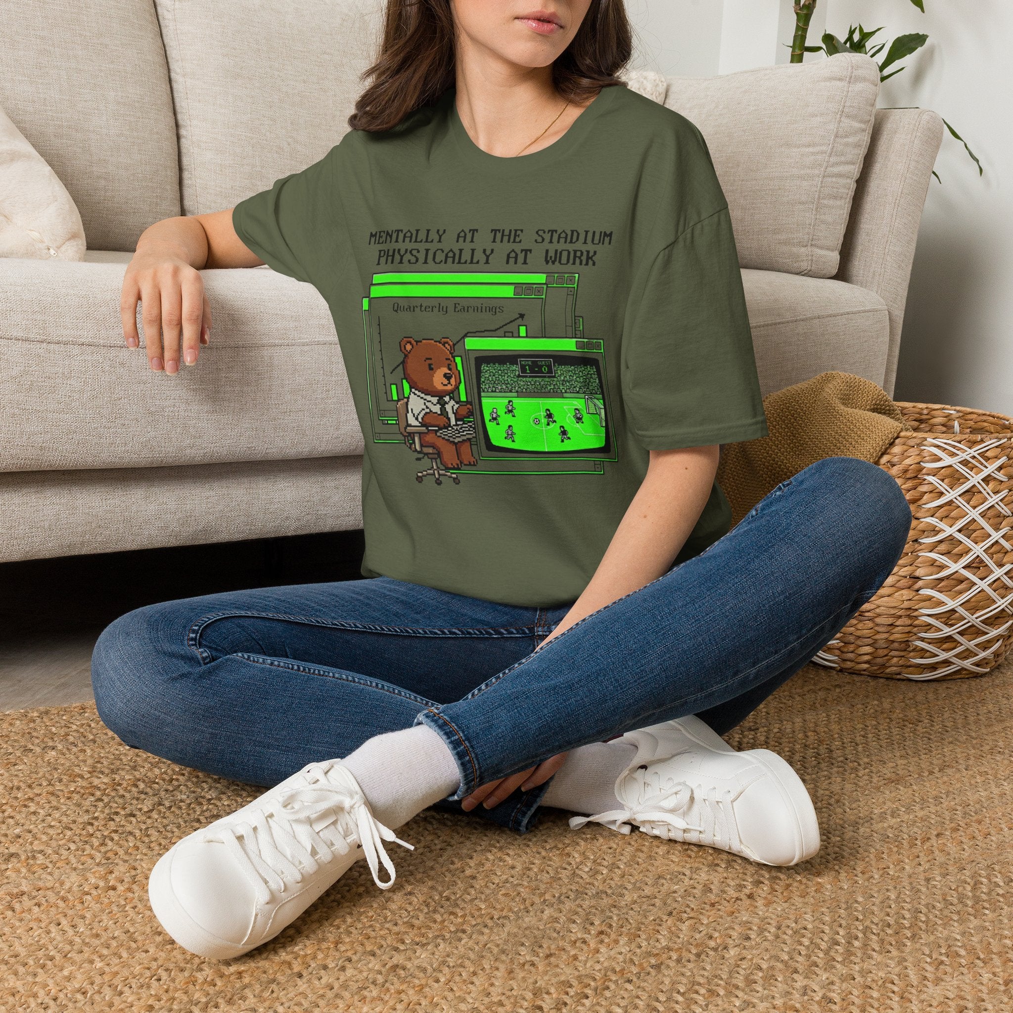 Mentally At The Stadium Physically At Work T-Shirt