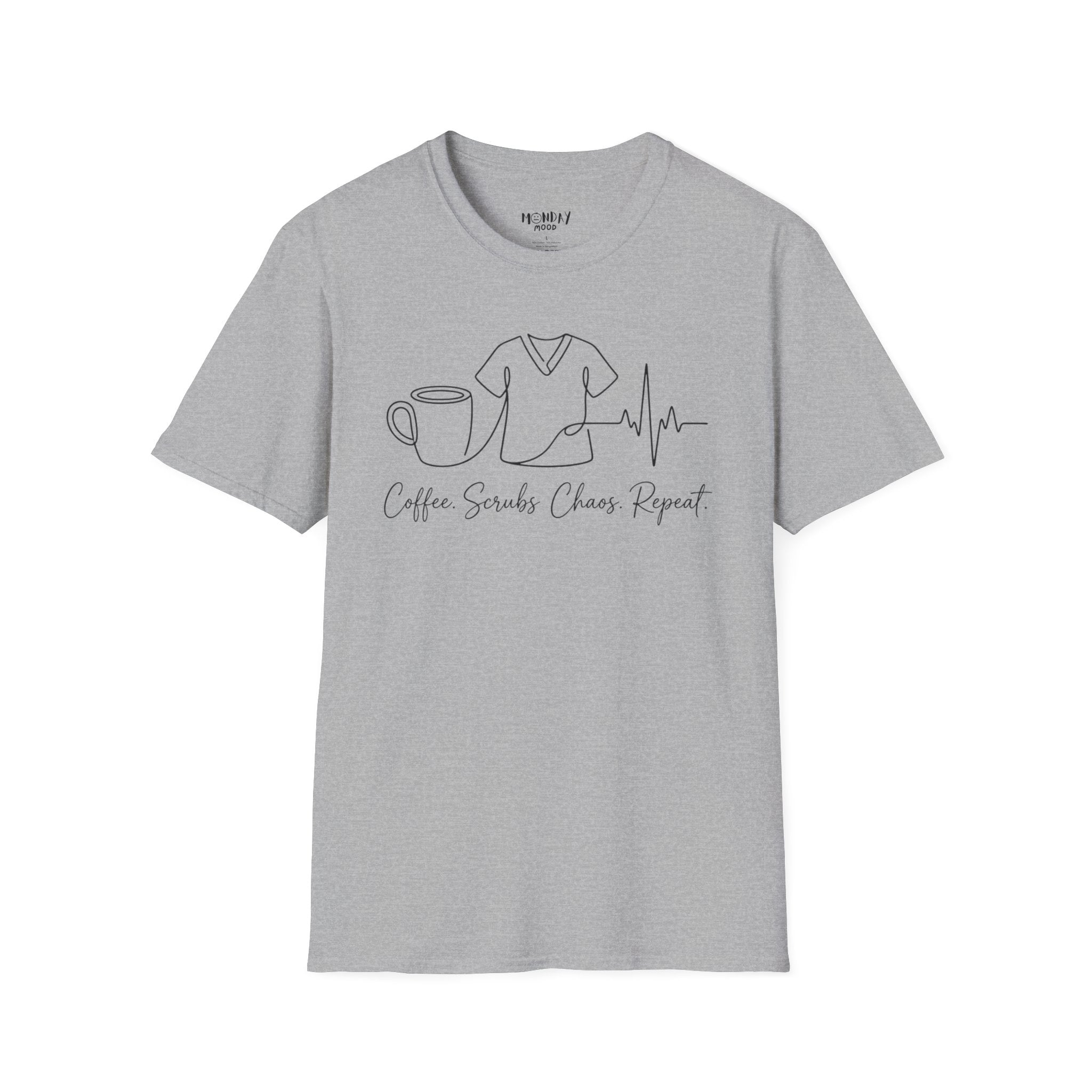 Coffee Scrubs Chaos Repeat T-Shirt