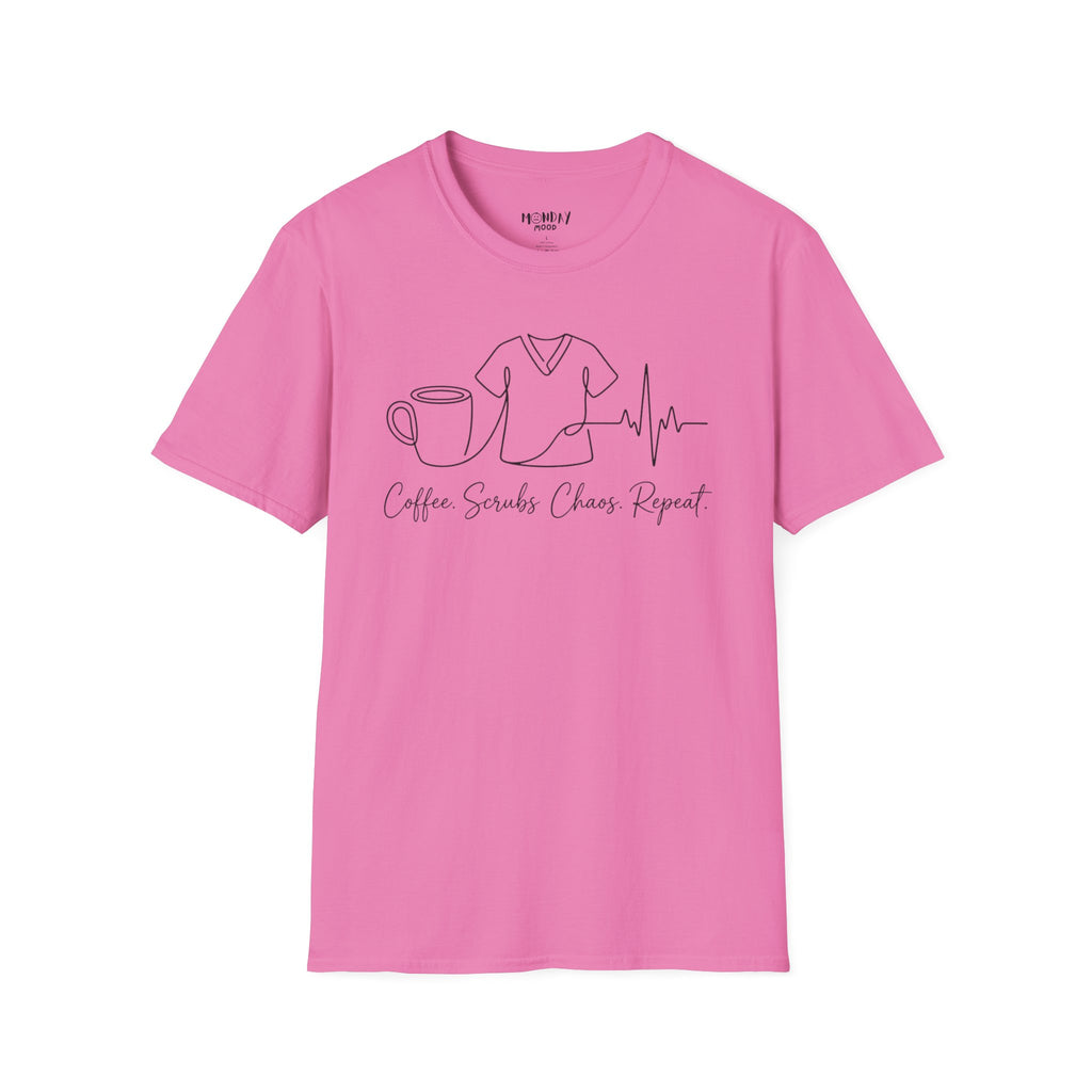 Coffee Scrubs Chaos Repeat T-Shirt