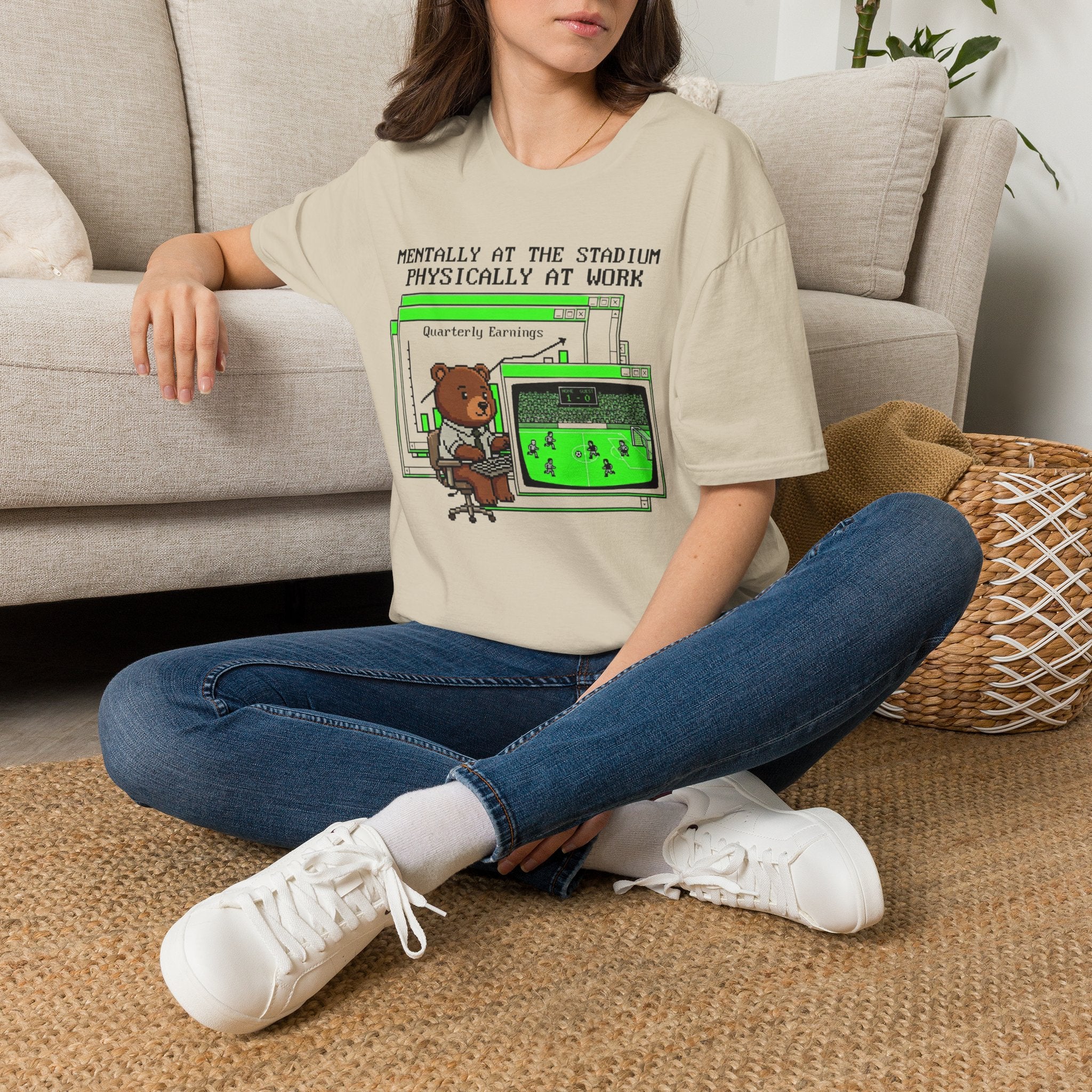 Mentally At The Stadium Physically At Work T-Shirt