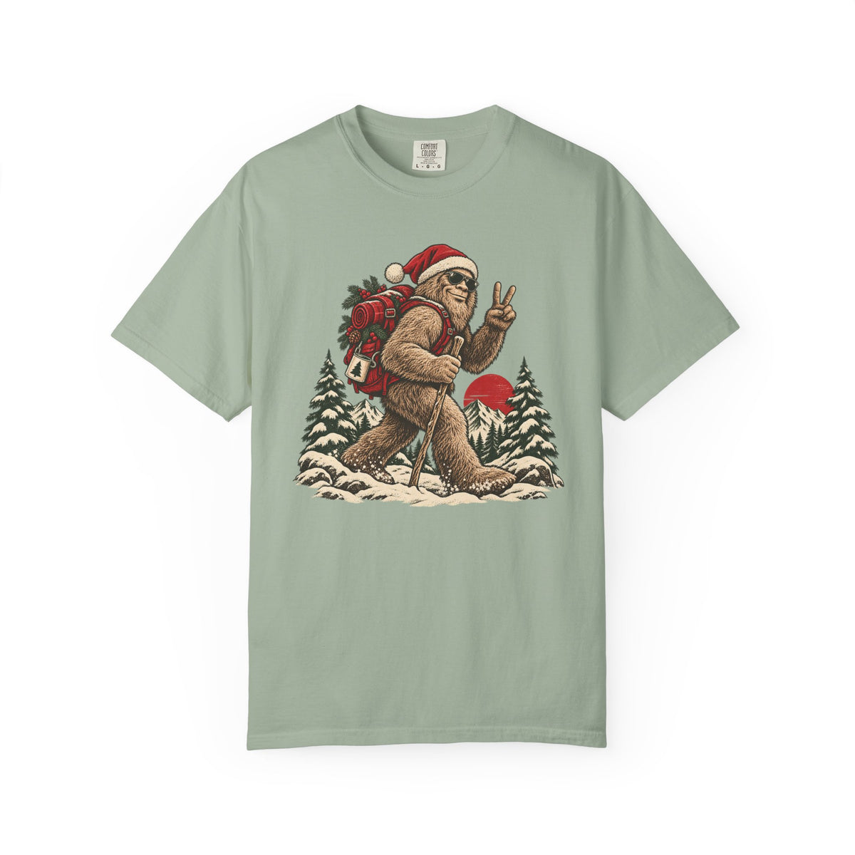 Santa Bigfoot Hike T-Shirt