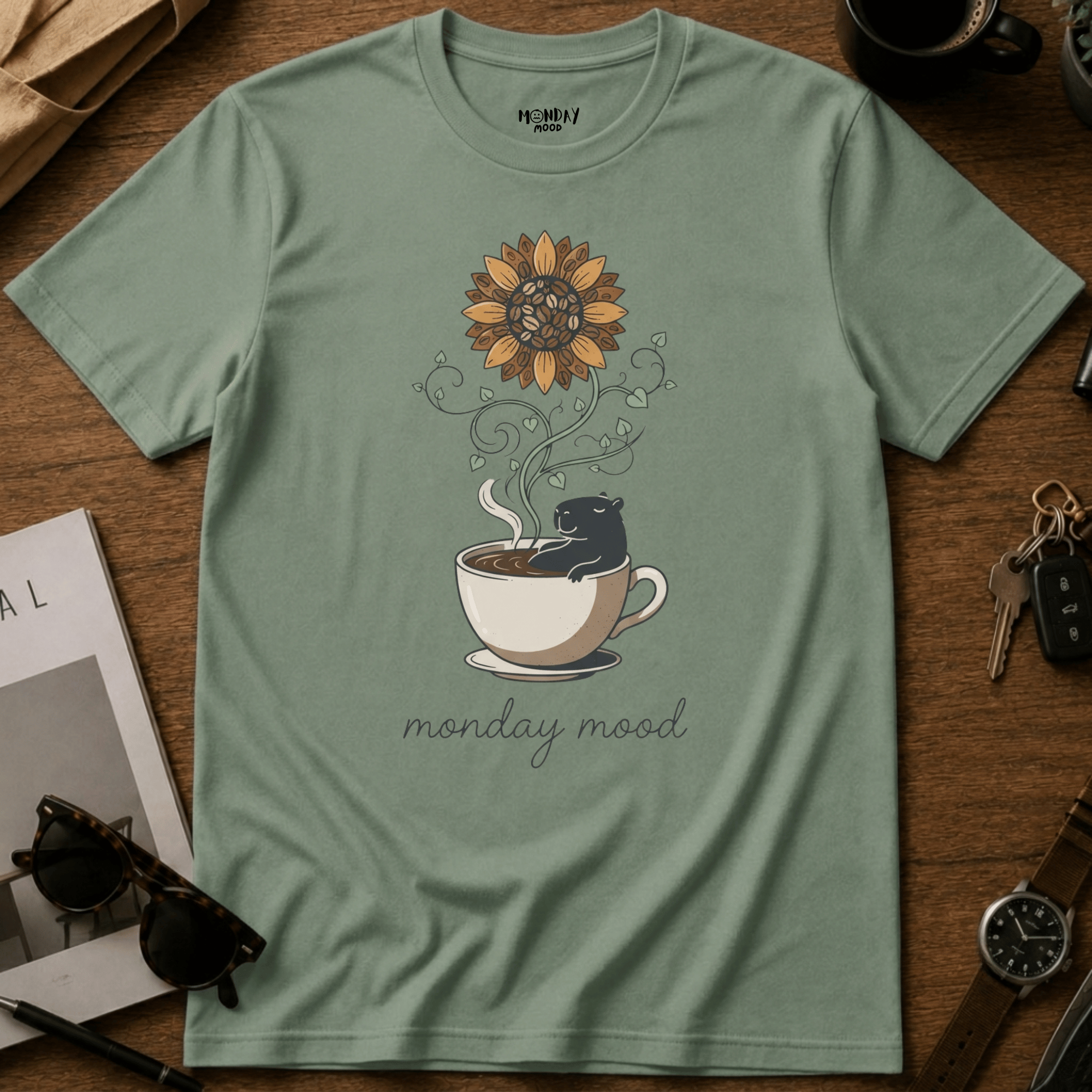 Capybara Monday Mood T-Shirt