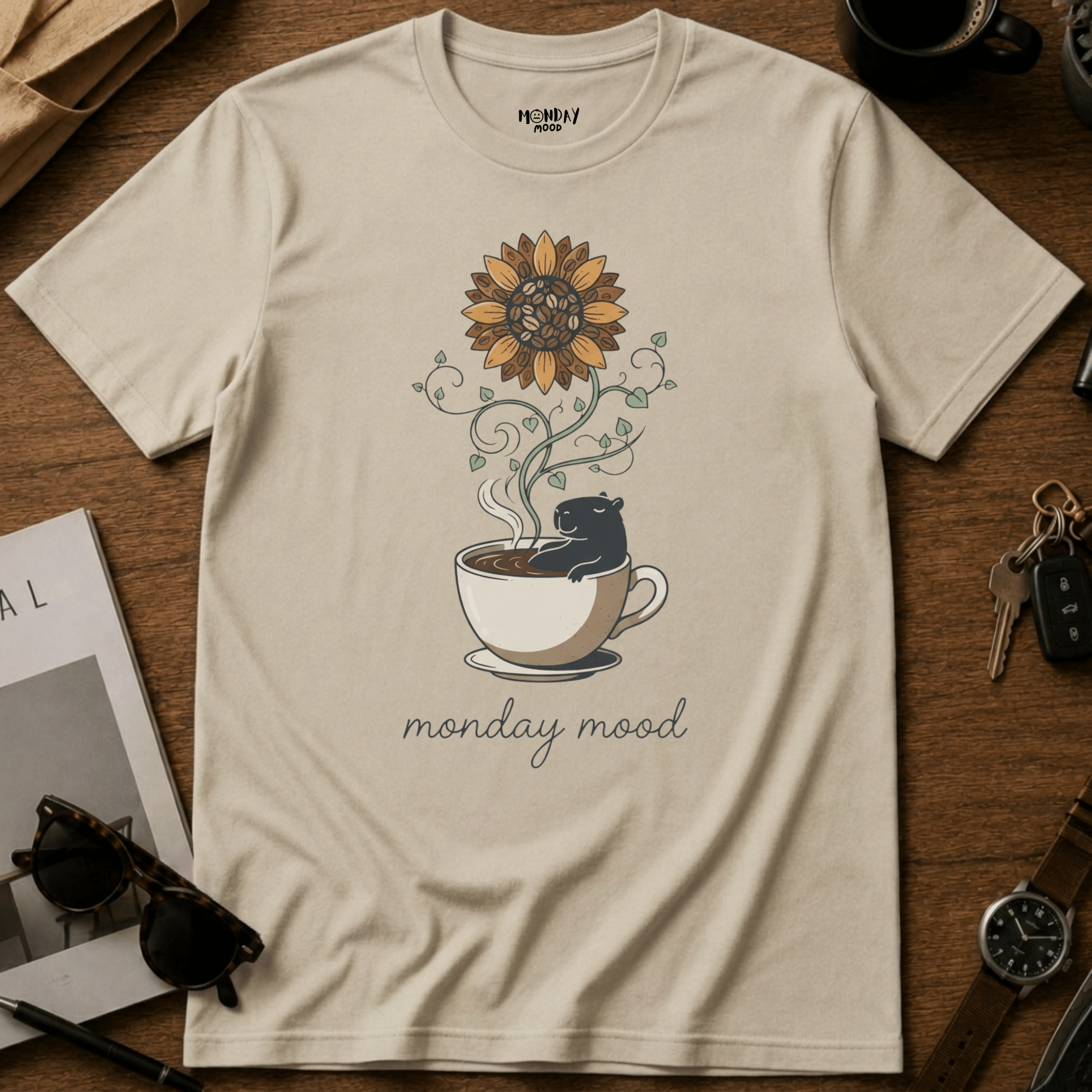 Capybara Monday Mood T-Shirt