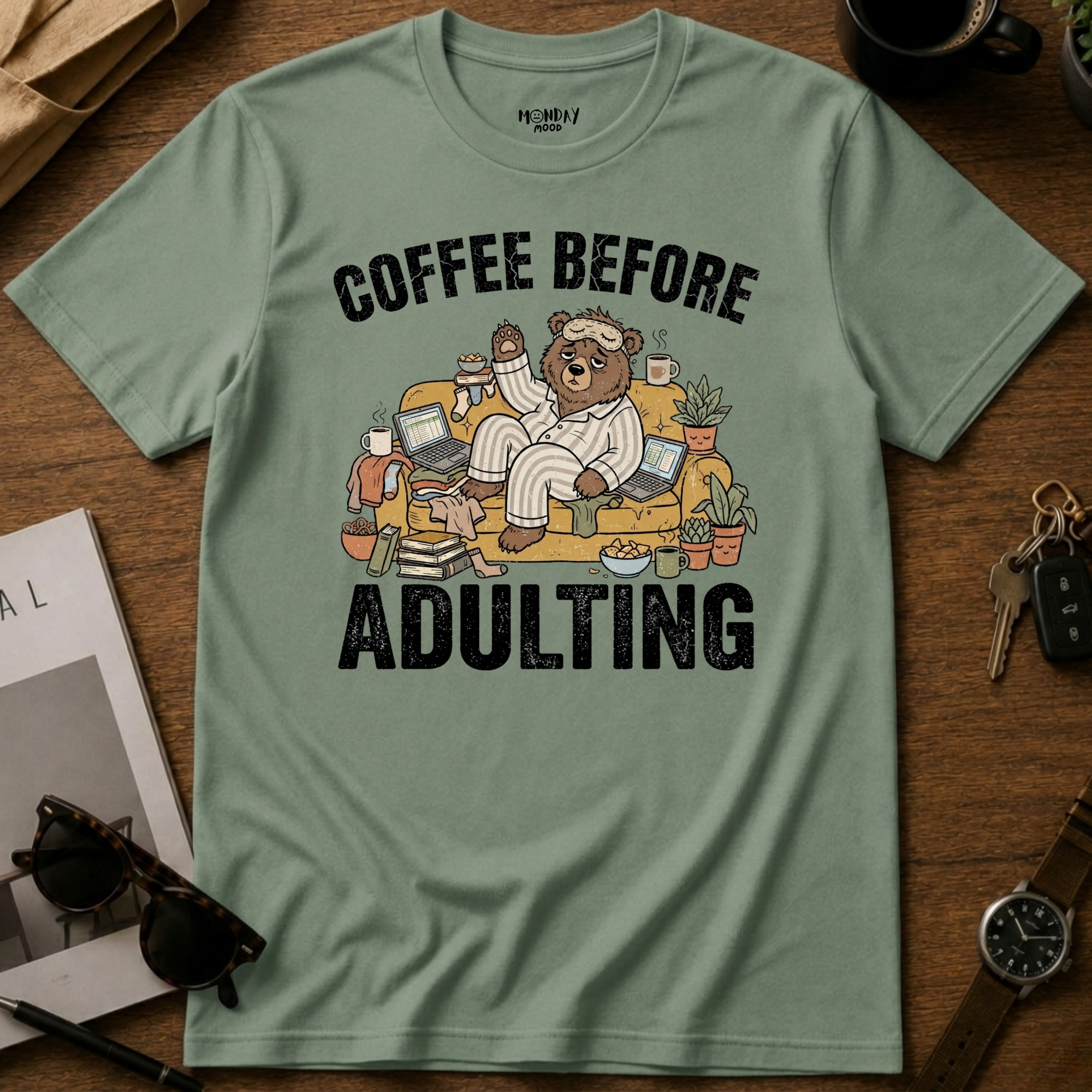 Coffee Before Adulting T-Shirt