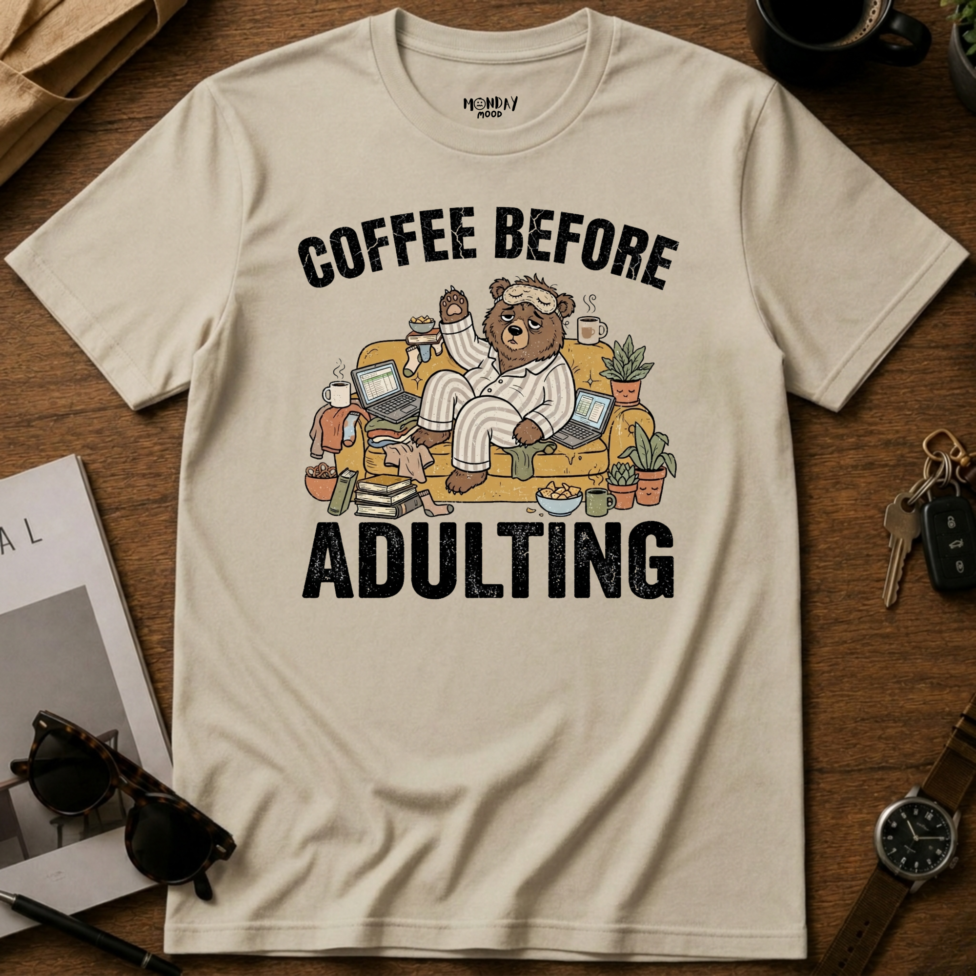 Coffee Before Adulting T-Shirt