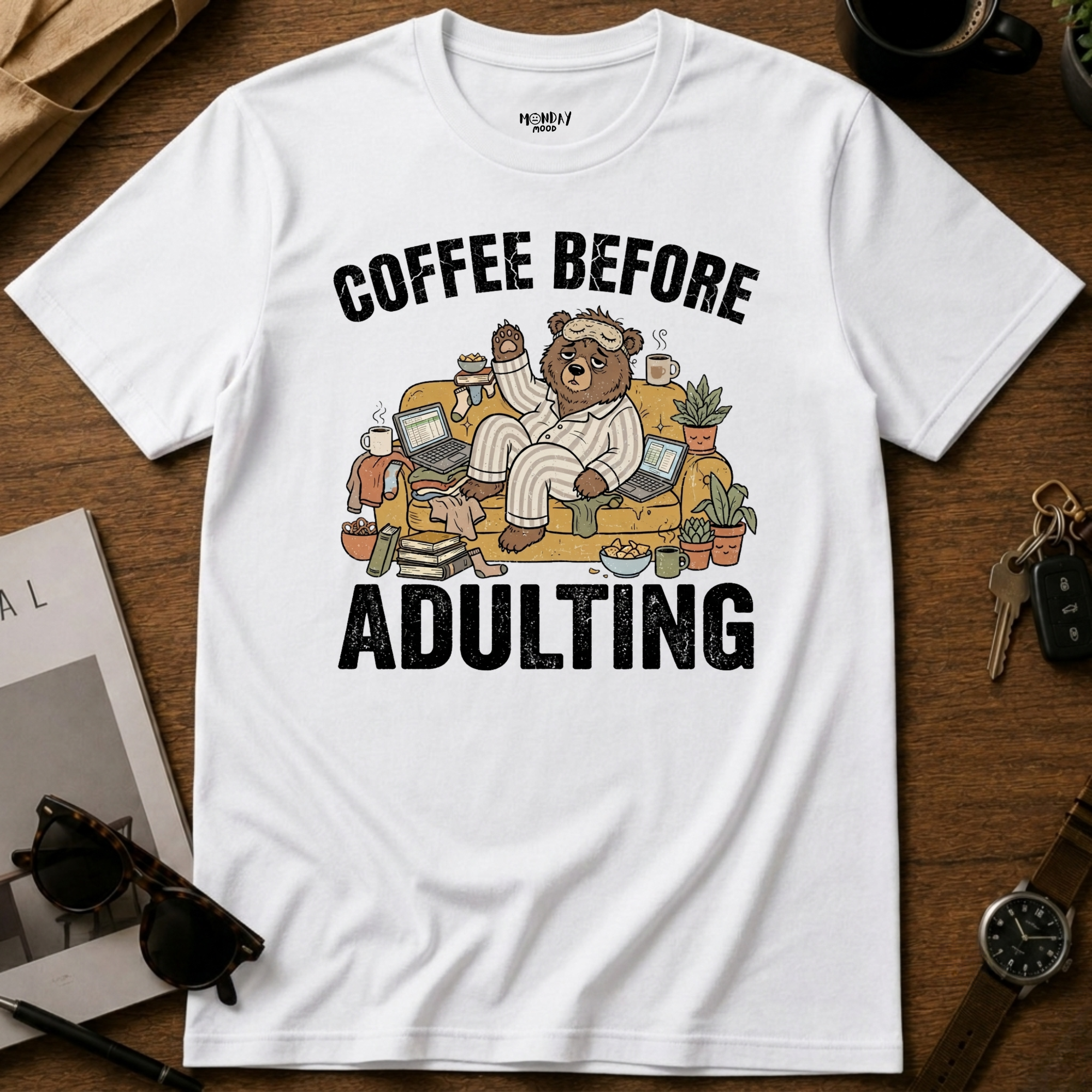 Coffee Before Adulting T-Shirt