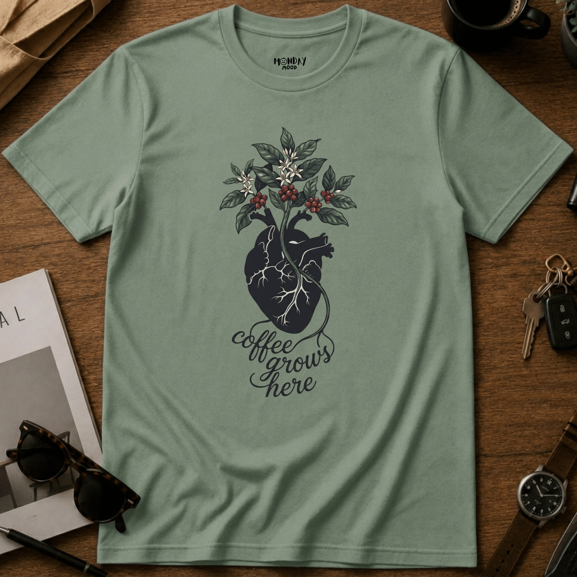 Coffee Grows Here T-Shirt