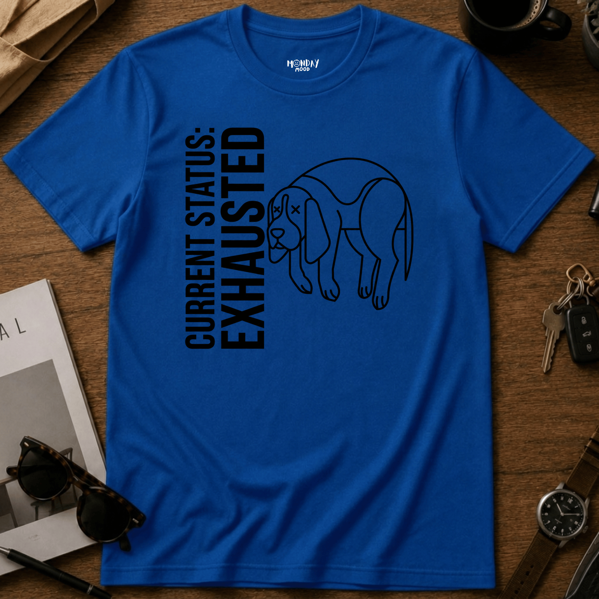 Current Status Exhausted T-Shirt