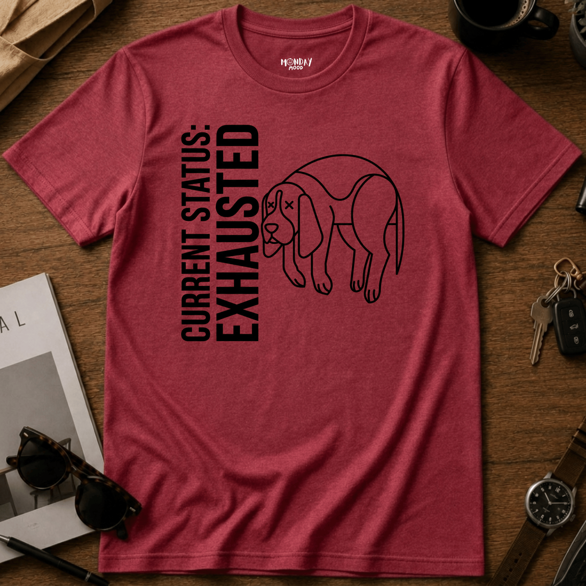 Current Status Exhausted T-Shirt