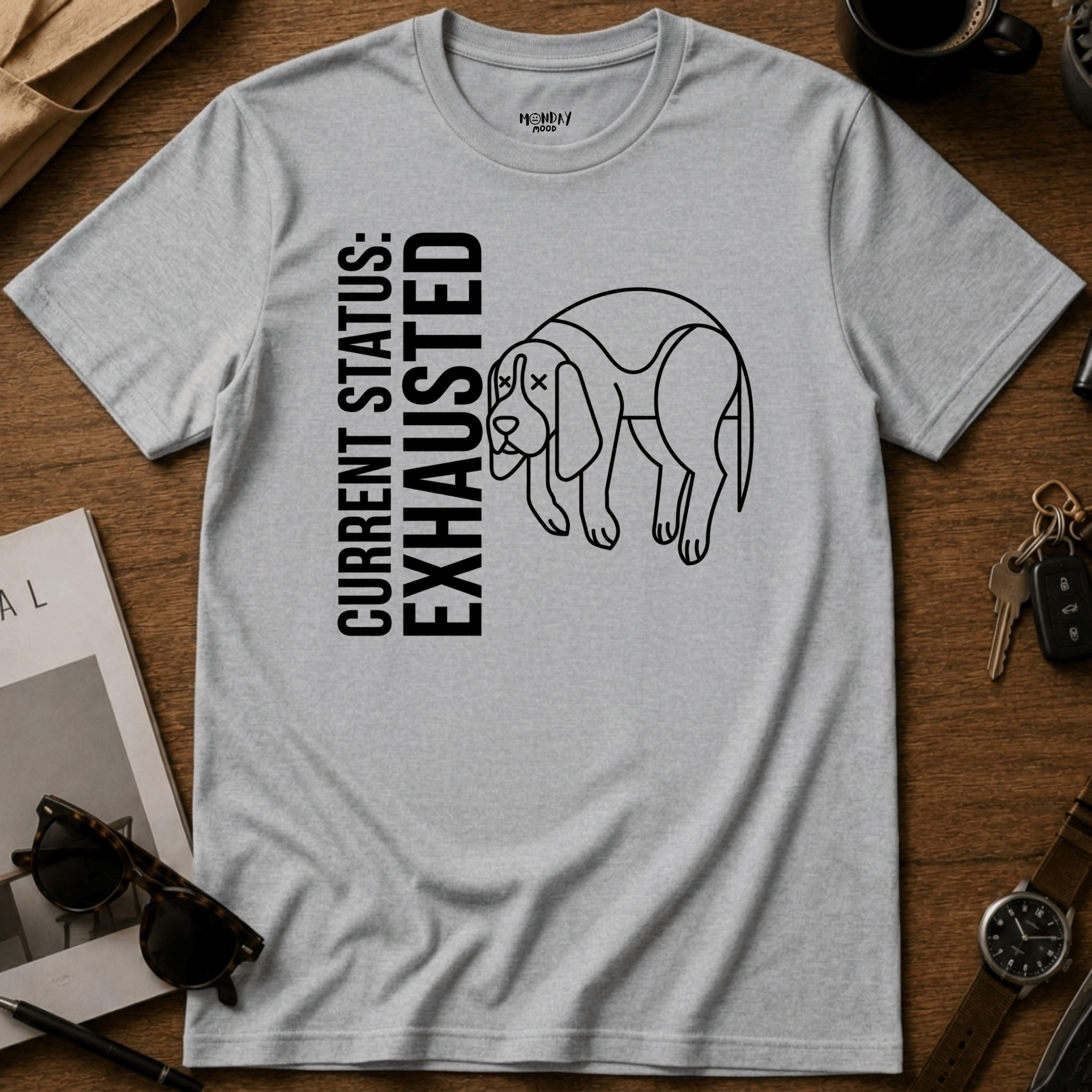 Current Status Exhausted T-Shirt