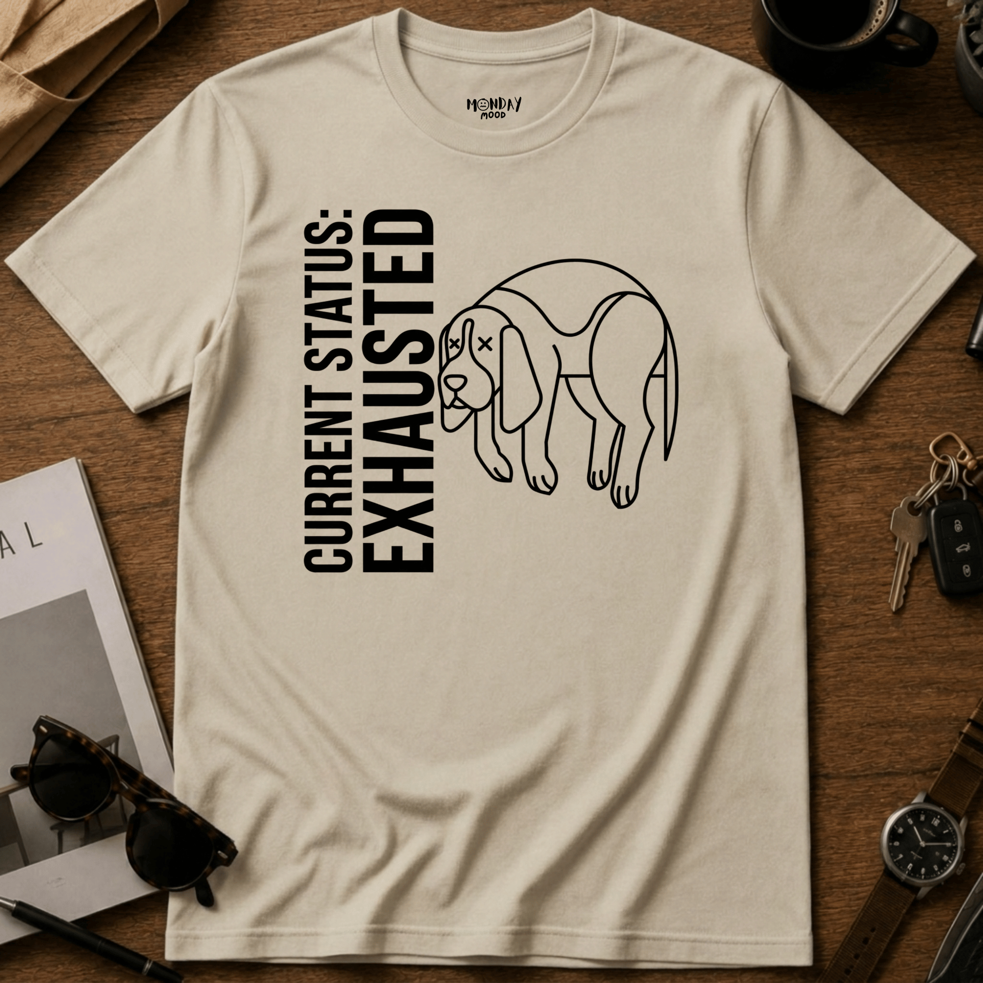 Current Status Exhausted T-Shirt