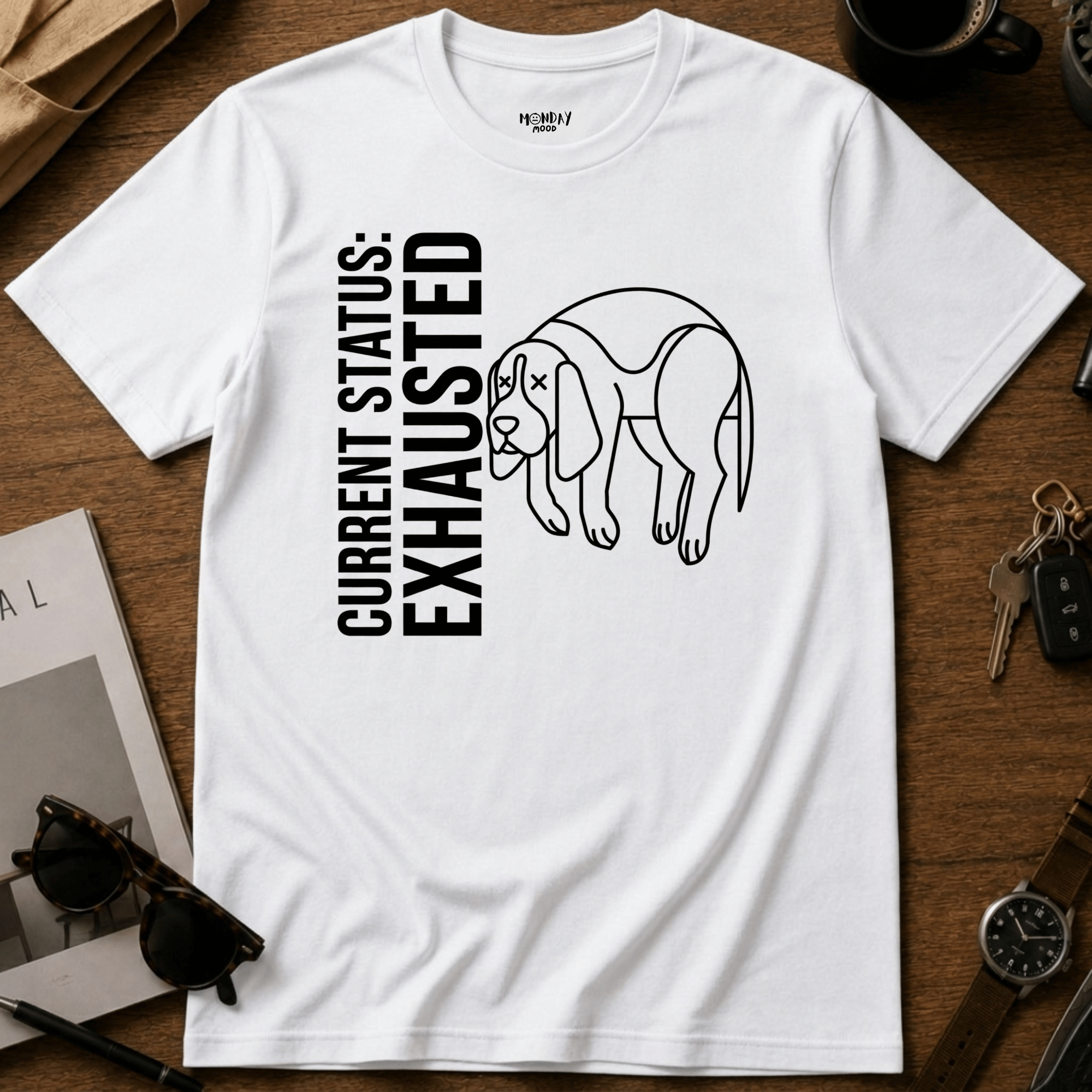 Current Status Exhausted T-Shirt