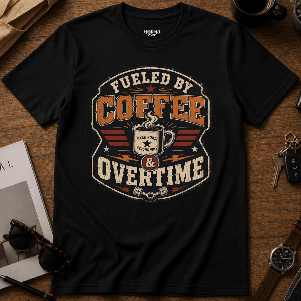 Fueled By Coffee Overtime T-Shirt