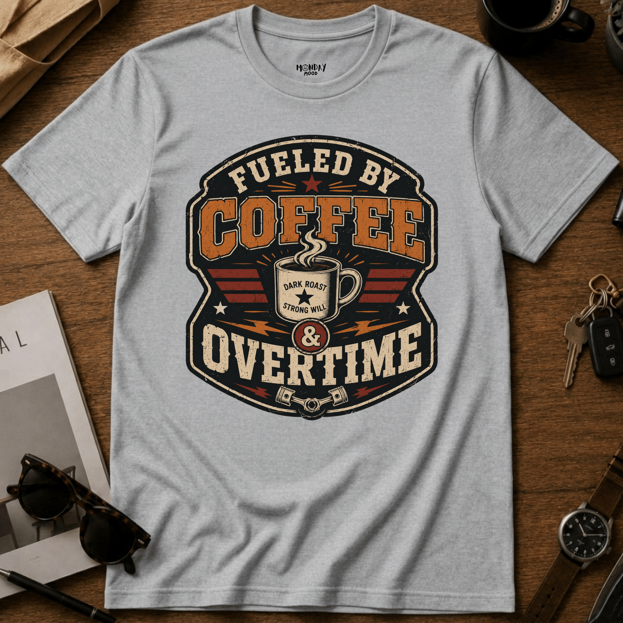 Fueled By Coffee Overtime T-Shirt