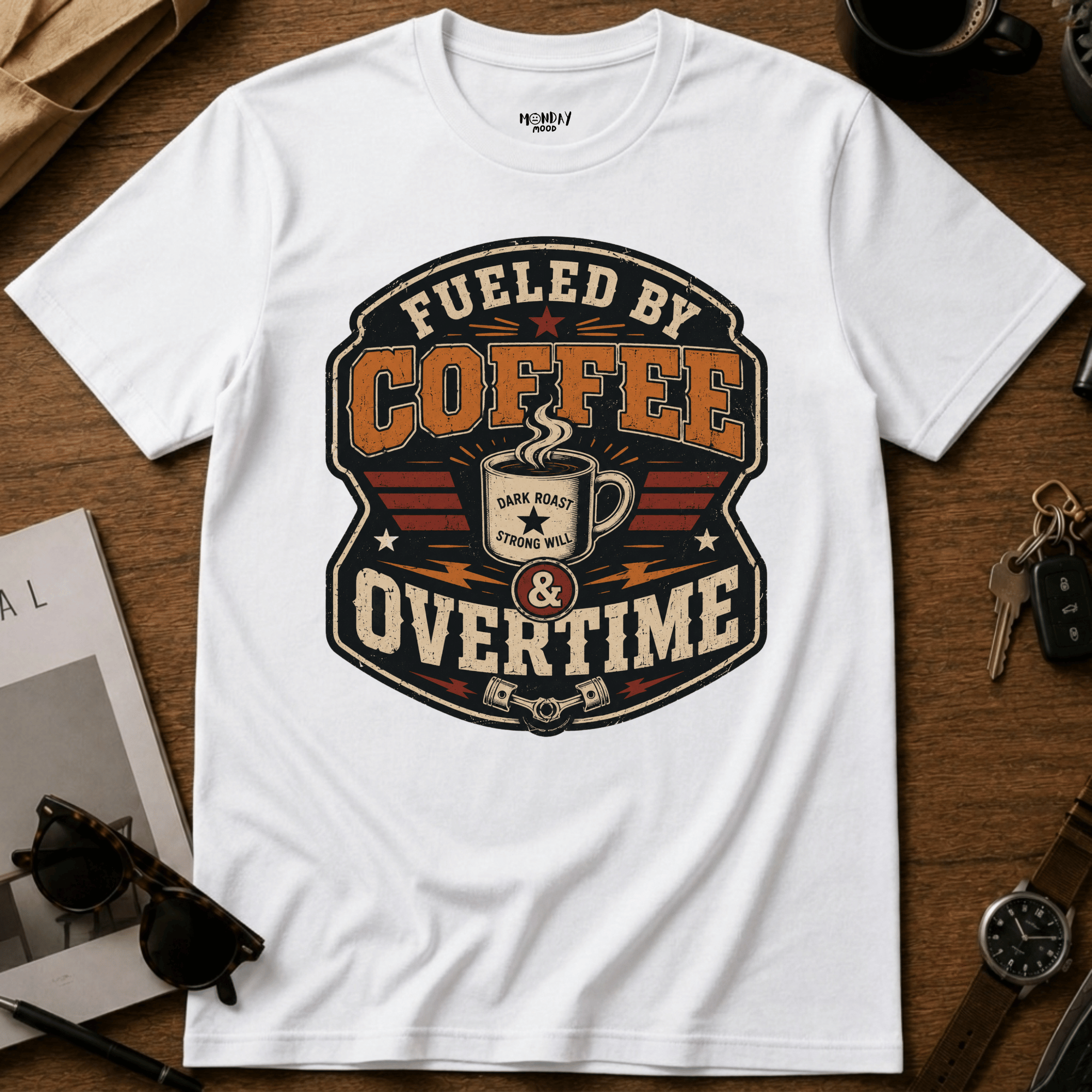 Fueled By Coffee Overtime T-Shirt