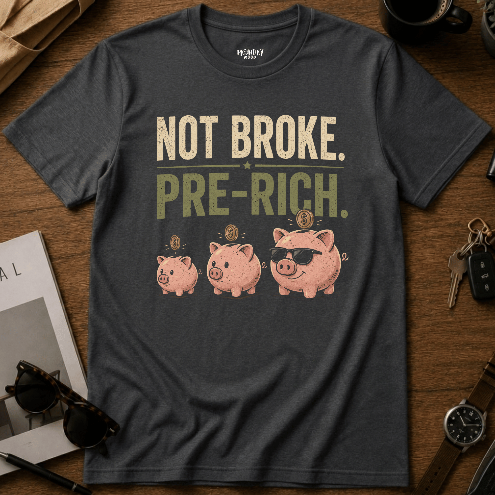 Pre-Rich Piggy Bank T-Shirt