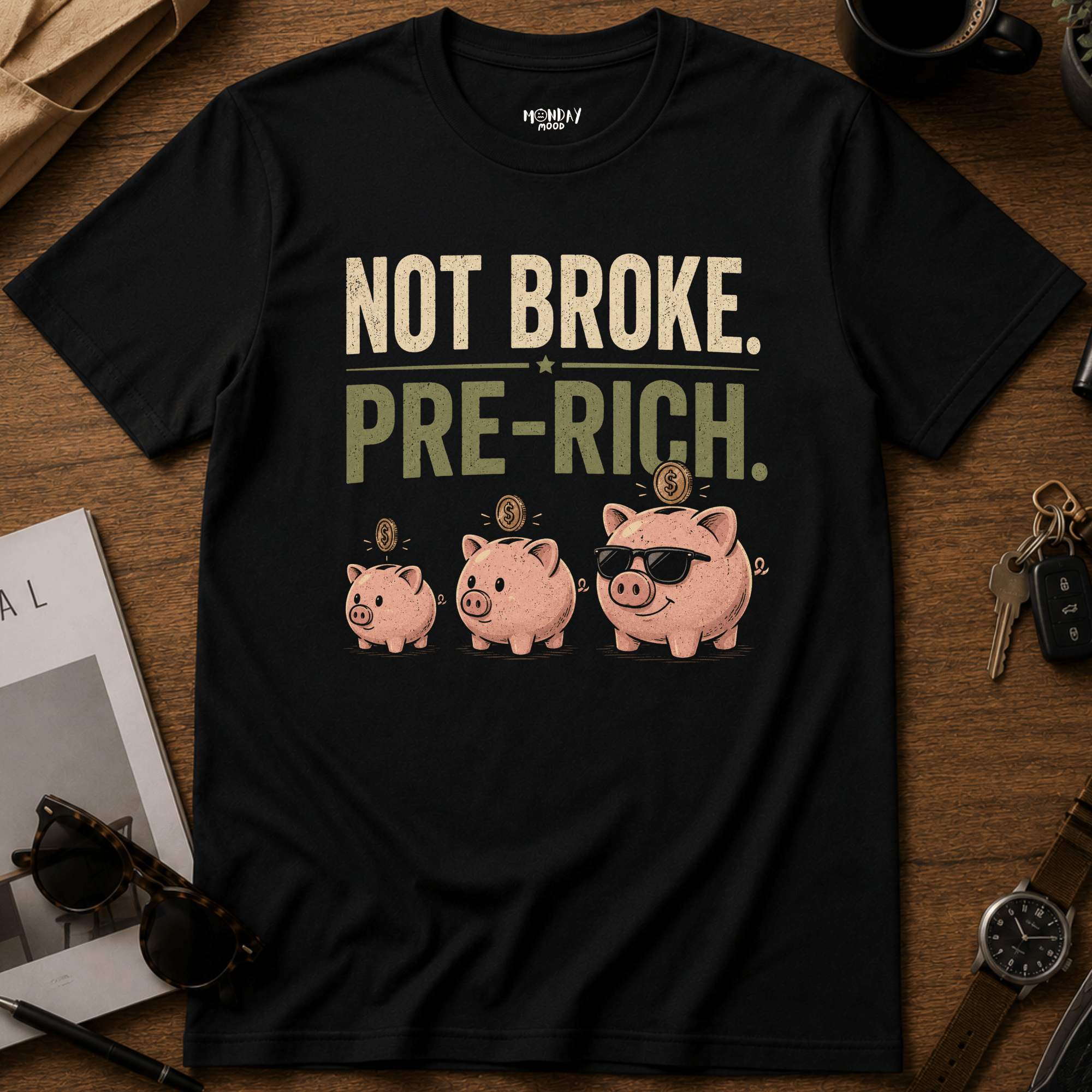 Pre-Rich Piggy Bank T-Shirt