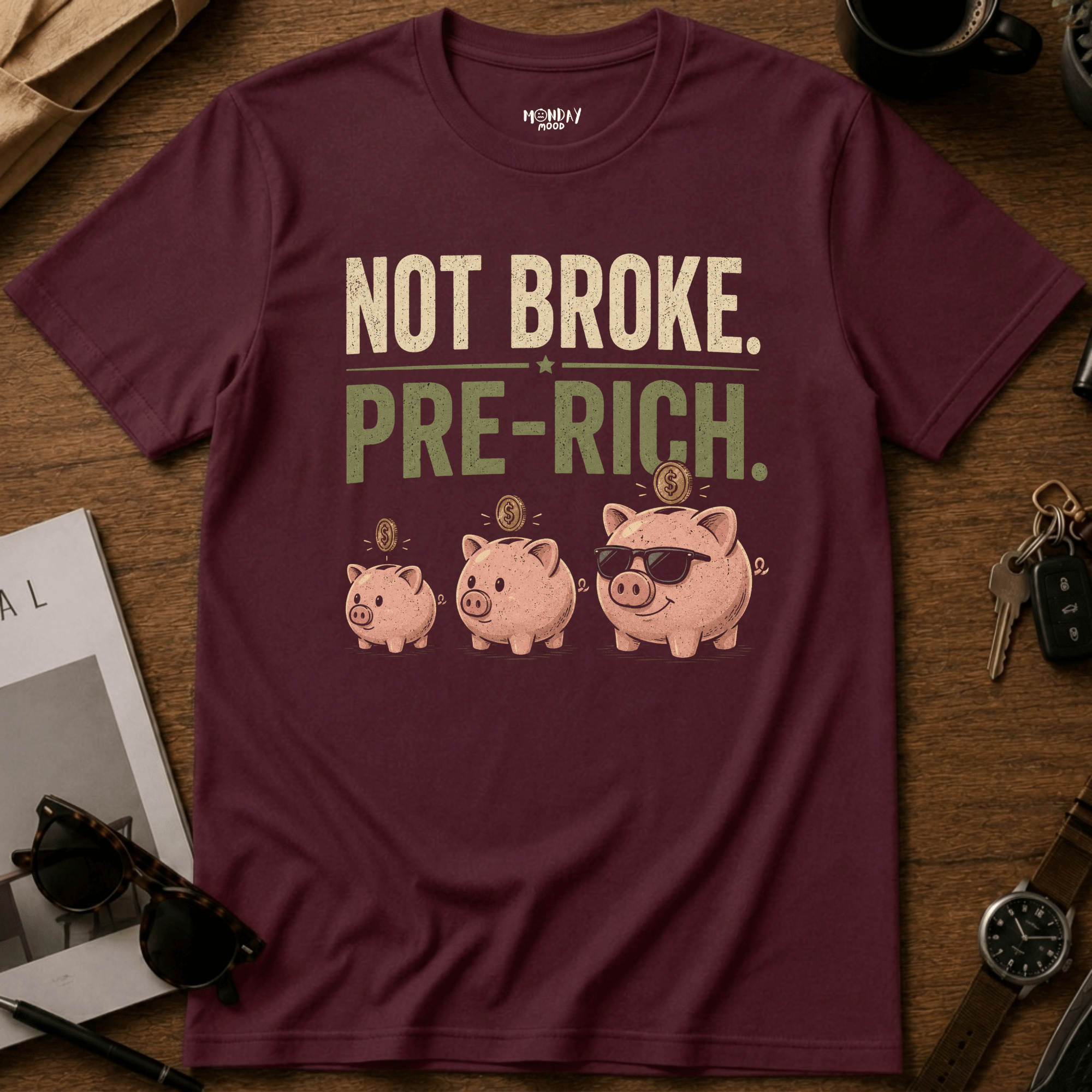 Pre-Rich Piggy Bank T-Shirt