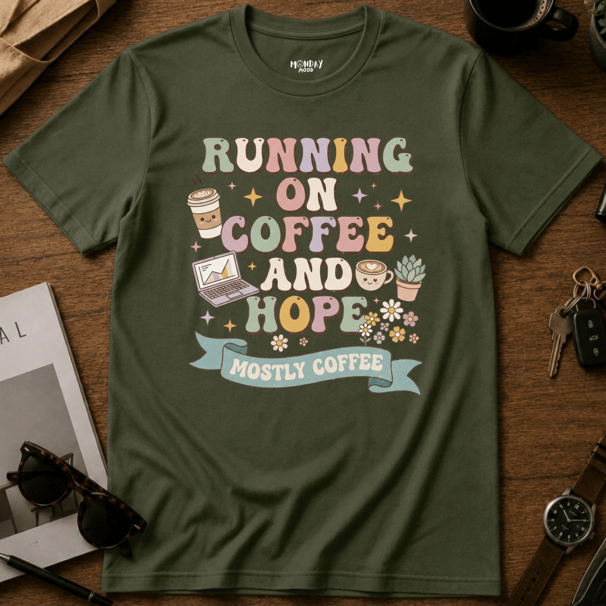 Running On Coffee And Hope T-Shirt