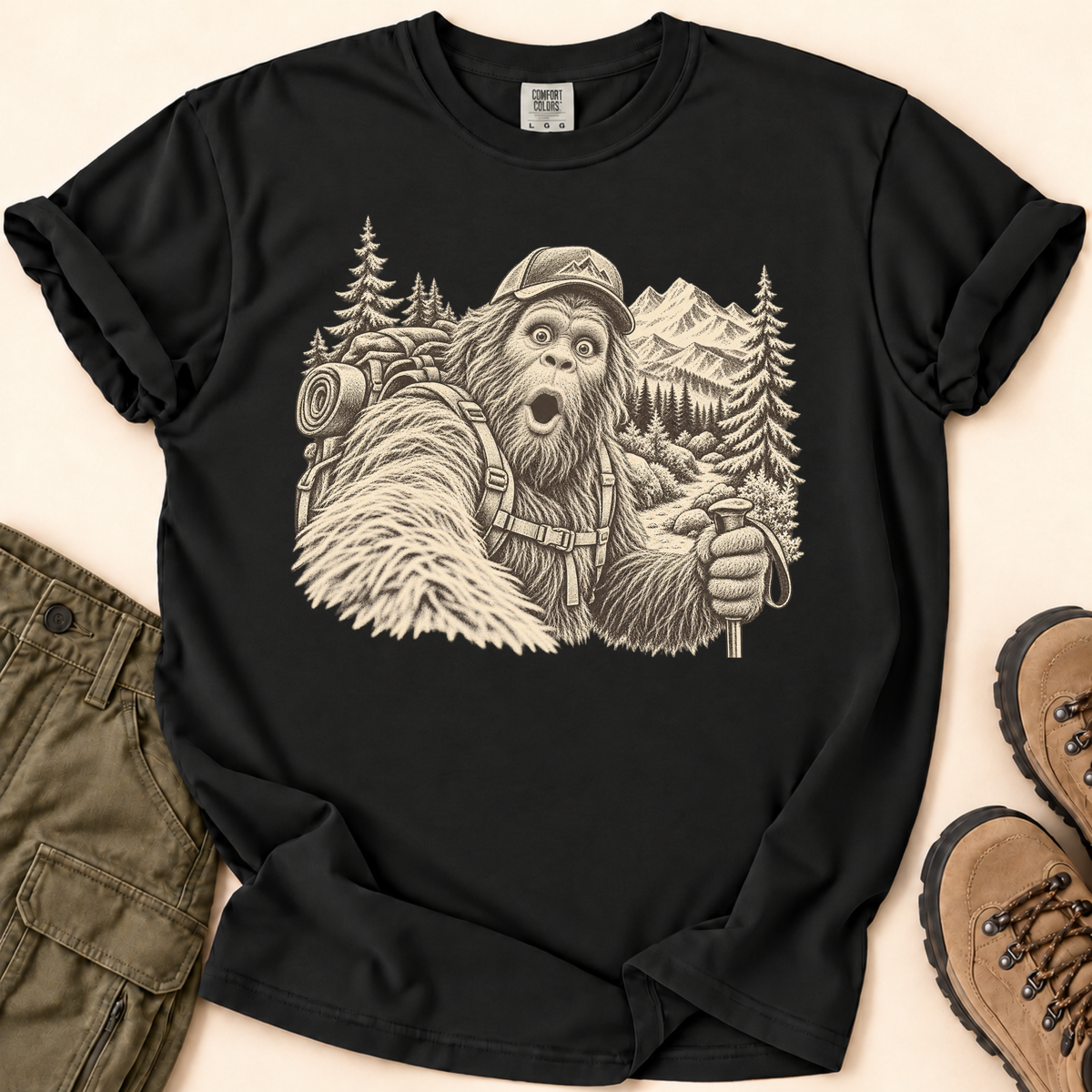 Bigfoot Trail Selfie T-Shirt